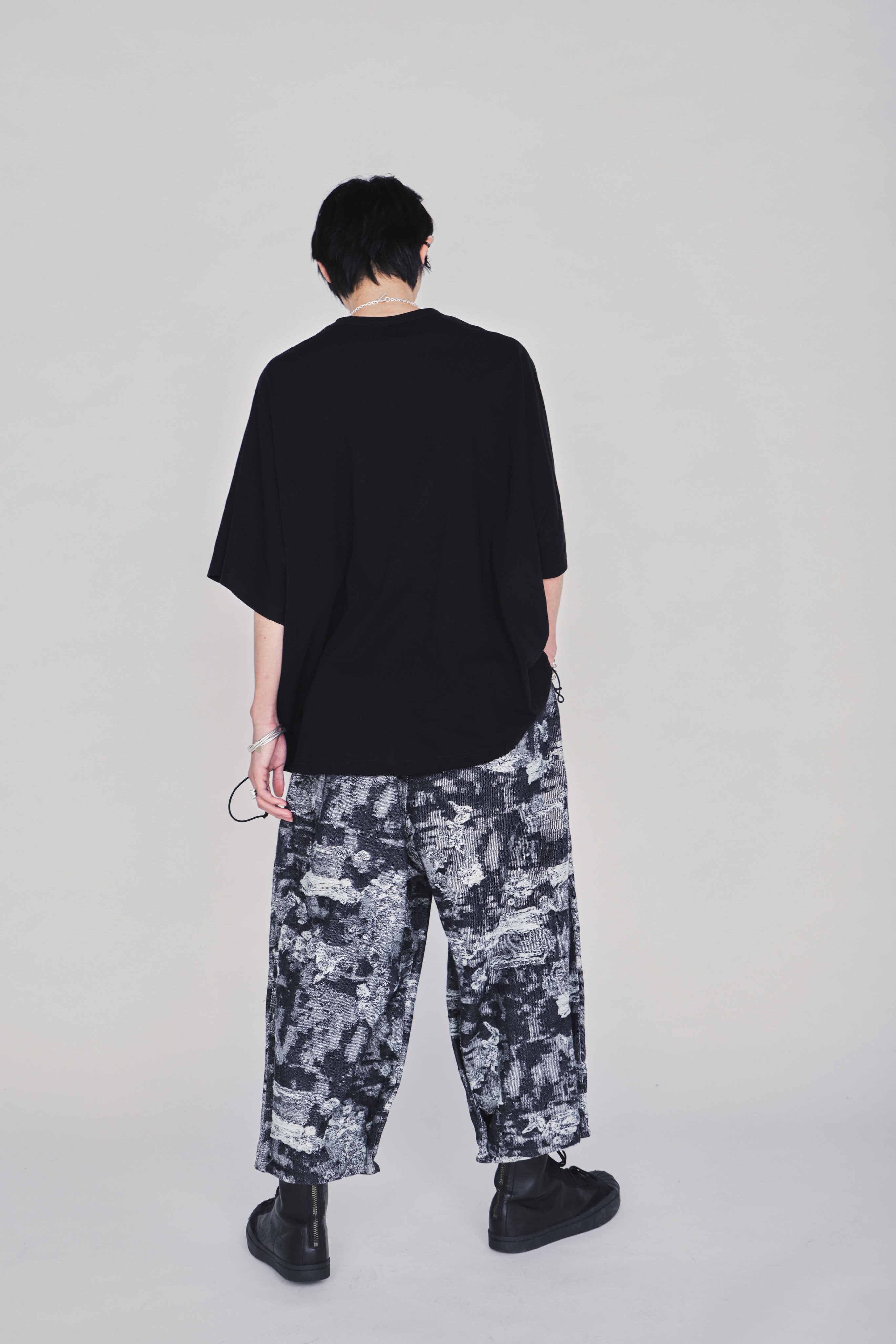 30/COTTON JERSEY ELASTIC HEM T-SHIRT