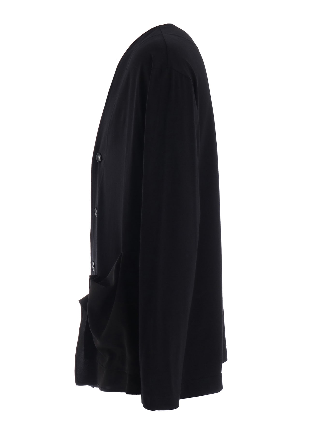 30/COTTON JERSEY ASYMMETRIC POCKET CARDIGAN