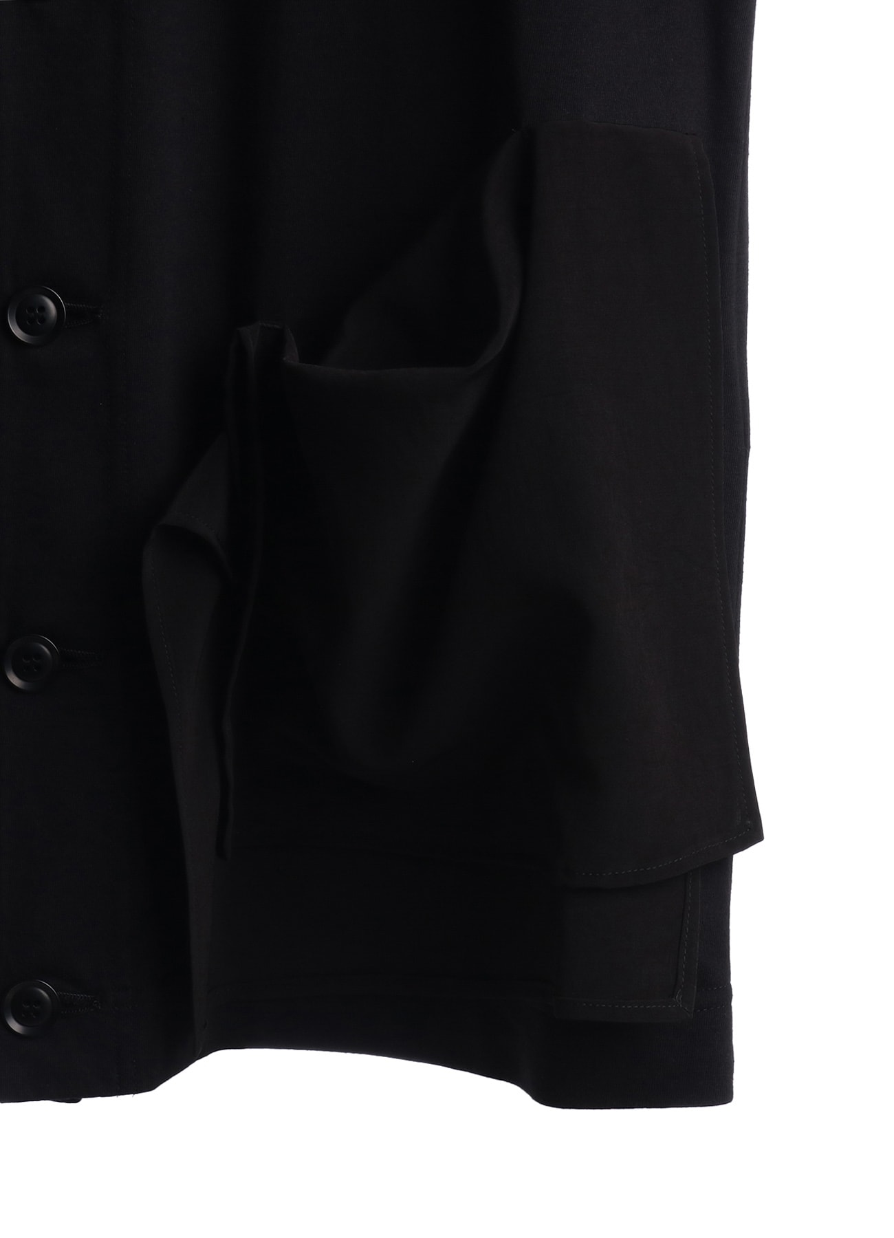 30/COTTON JERSEY ASYMMETRIC POCKET CARDIGAN