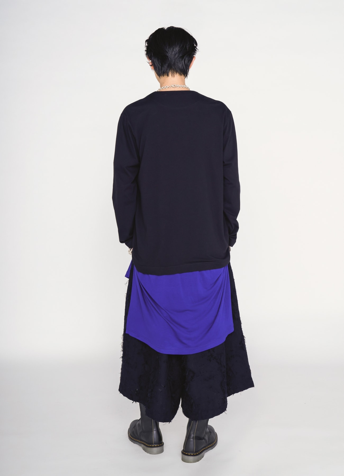 30/COTTON JERSEY ASYMMETRIC POCKET CARDIGAN