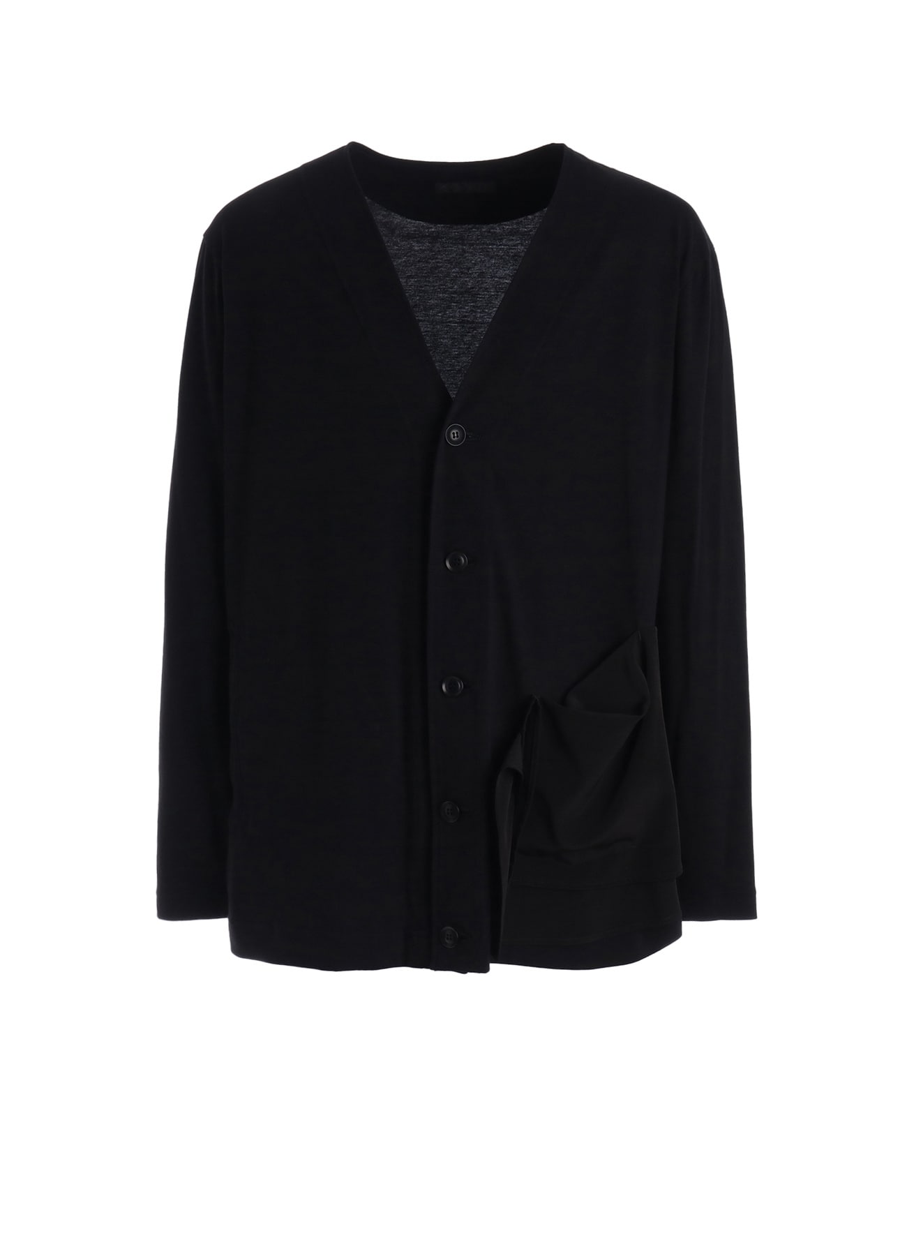 30/COTTON JERSEY ASYMMETRIC POCKET CARDIGAN