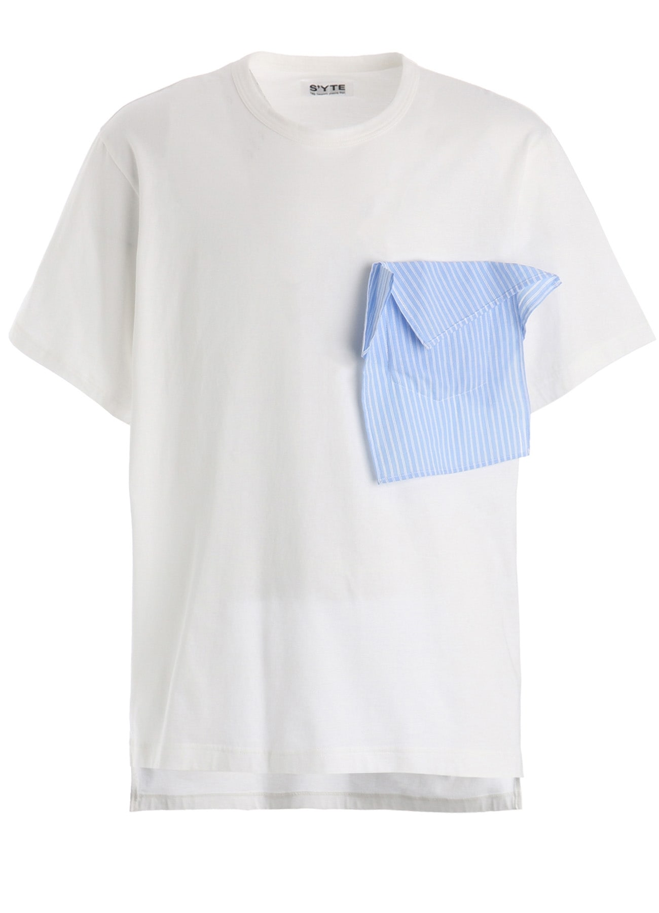 30/COTTON JERSEY DRAPE POCKET T-SHIRT