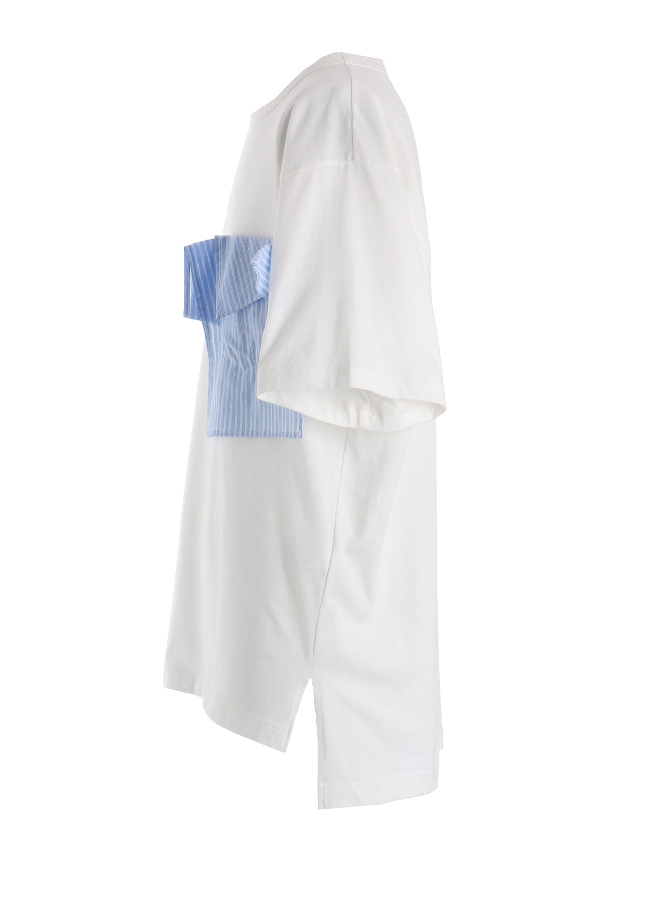 30/COTTON JERSEY DRAPE POCKET T-SHIRT