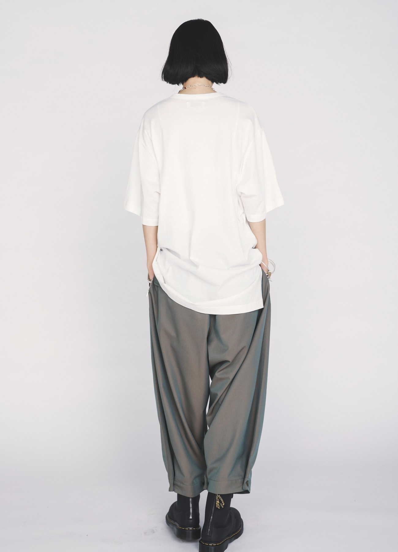 30/COTTON JERSEY DRAPE POCKET T-SHIRT