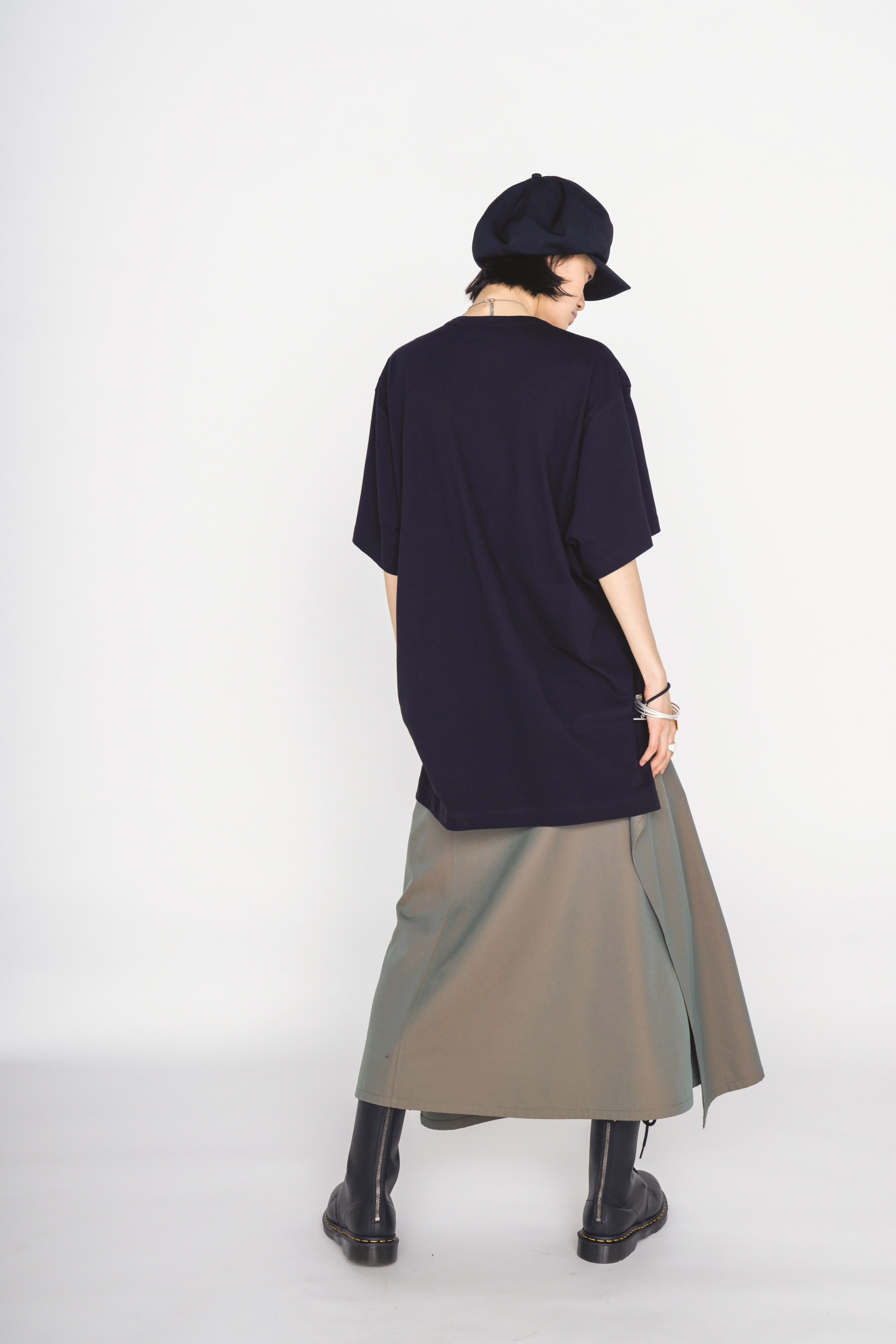 30/COTTON JERSEY DRAPE POCKET T-SHIRT