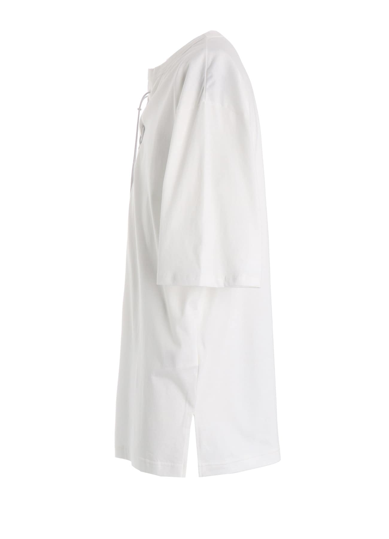 30/COTTON JERSEY LACE-UP T-SHIRT