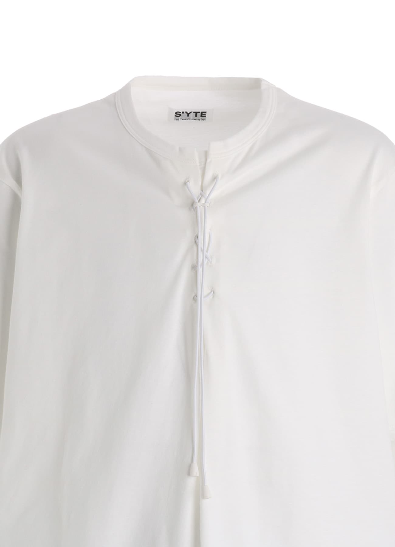 30/COTTON JERSEY LACE-UP T-SHIRT