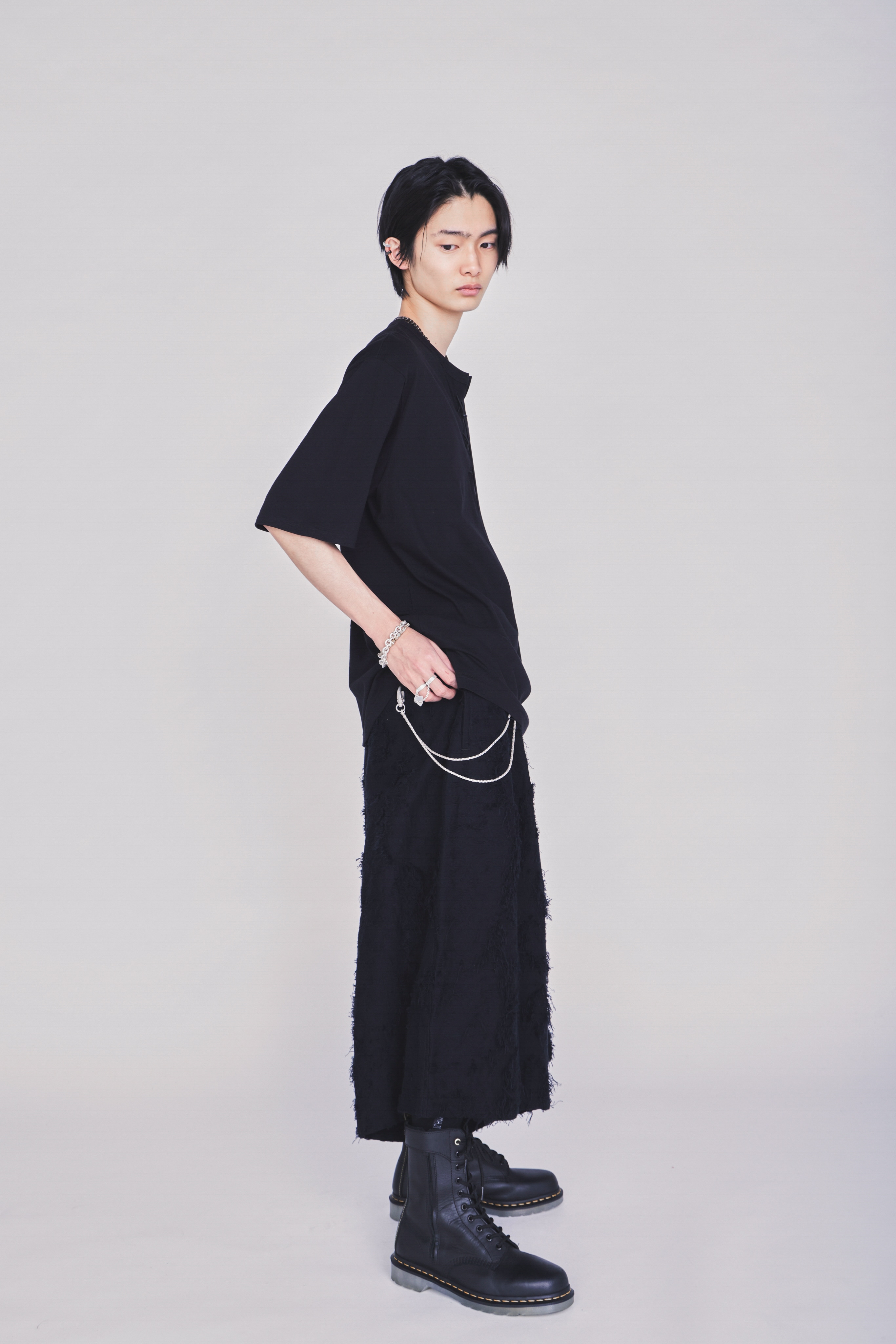 30/COTTON JERSEY LACE-UP T-SHIRT