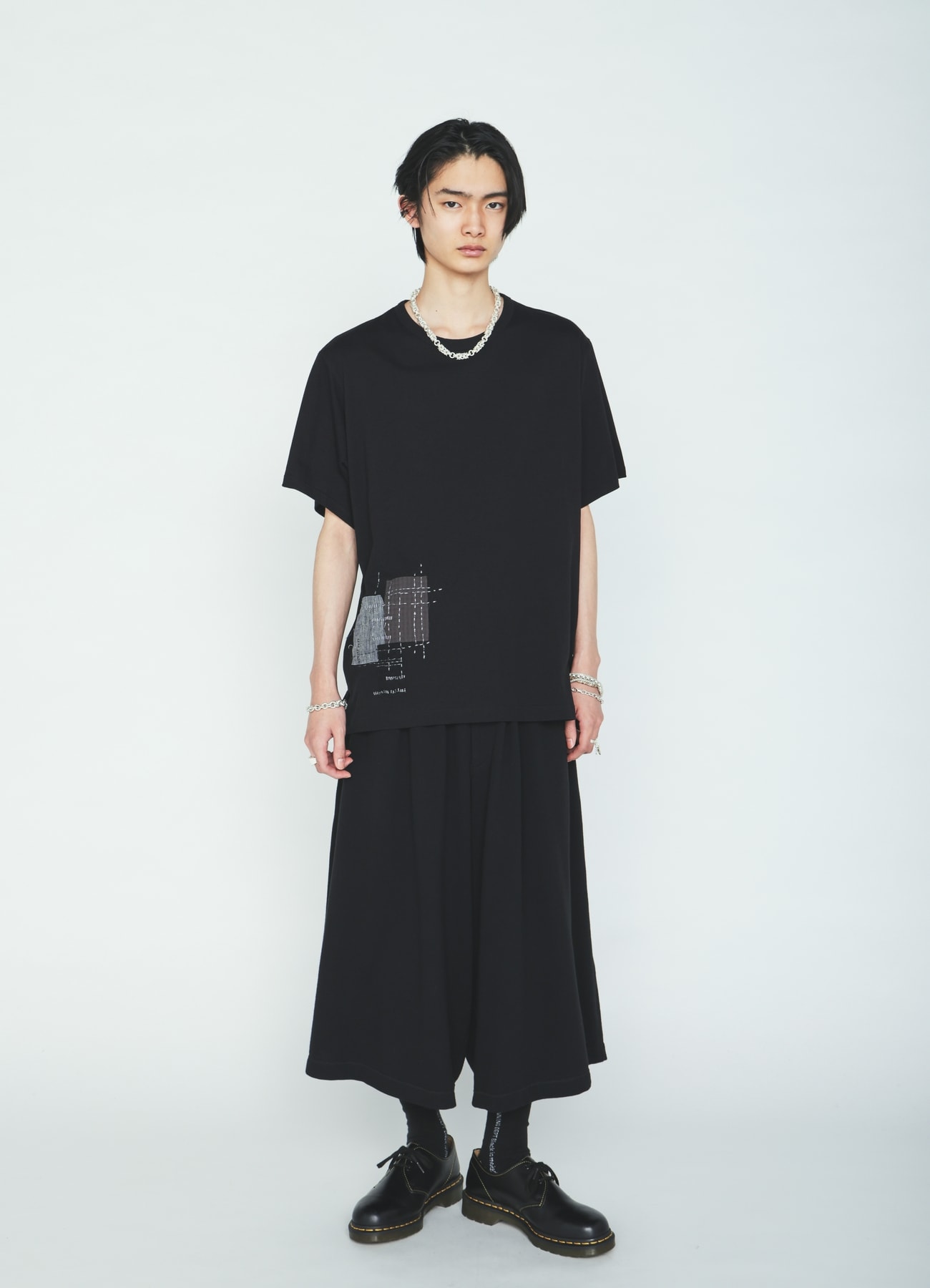 30/COTTON JERSEY SASHIKO EMBROIDERY T-SHIRT