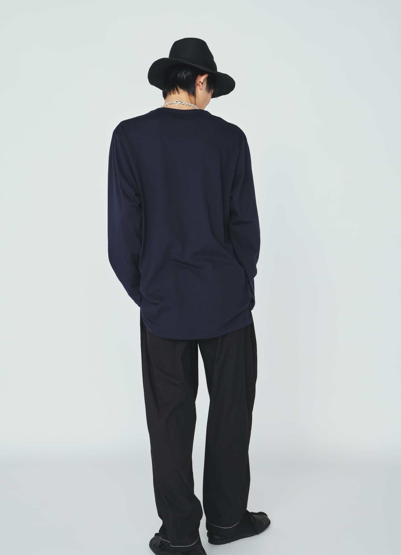 30/COTTON JERSEY SASHIKO EMBROIDERY LONG T-SHIRT