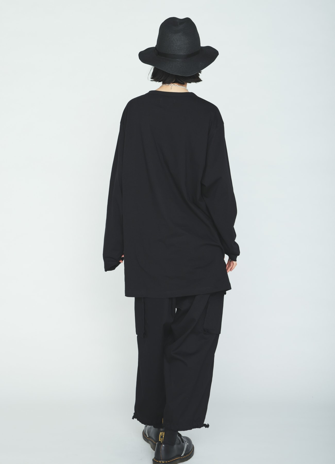 30/COTTON JERSEY SASHIKO EMBROIDERY LONG T-SHIRT