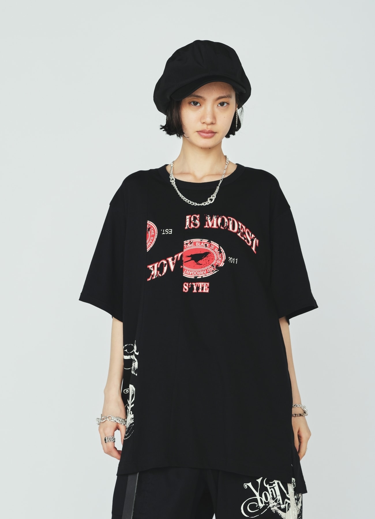 30S COTTON JERSEY CROW AND ANCHOR PRINT T-SHIRT