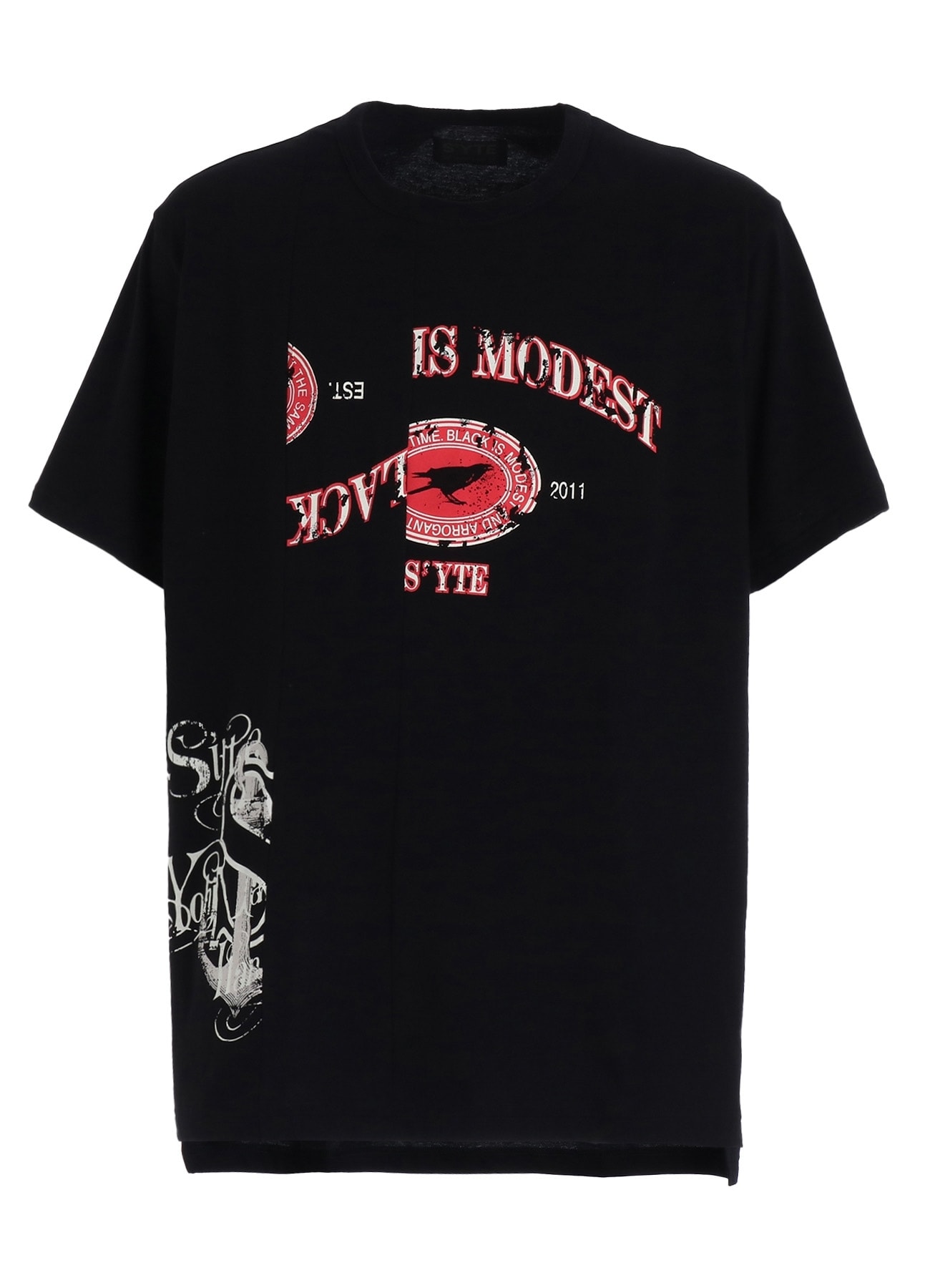 30S COTTON JERSEY CROW AND ANCHOR PRINT T-SHIRT