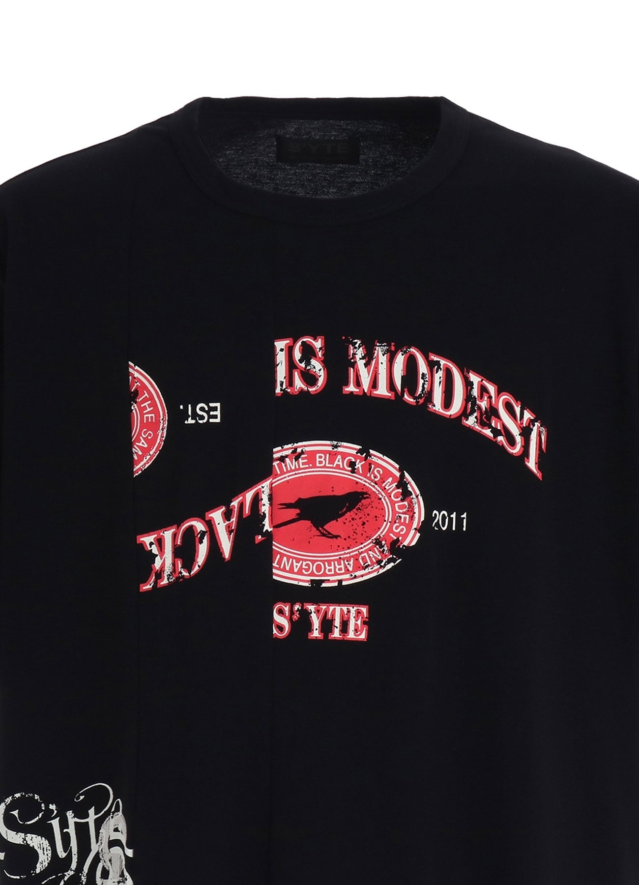 30S COTTON JERSEY CROW AND ANCHOR PRINT T-SHIRT