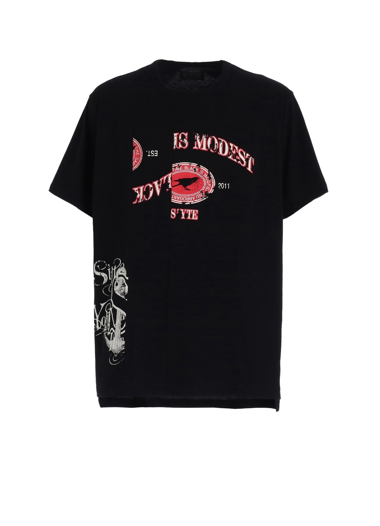 30S COTTON JERSEY CROW AND ANCHOR PRINT T-SHIRT