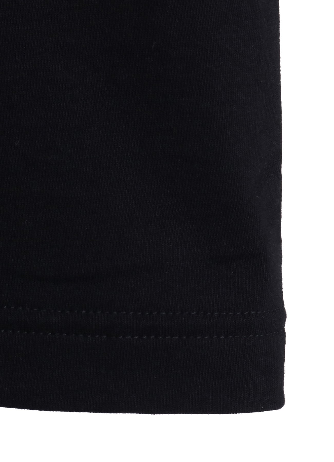 30S COTTON JERSEY WOLF AND ANCHOR PRINT ASYMMETRIC LONG T-SHIRT