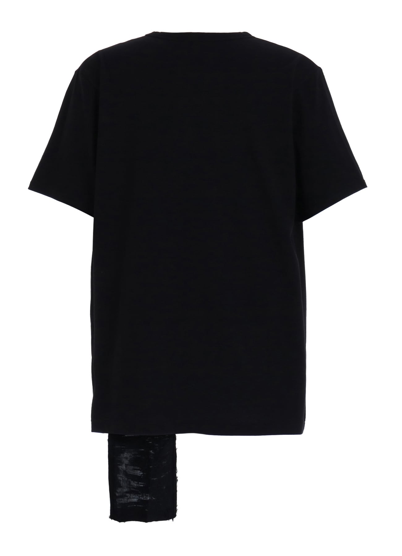 ASYMMETRY DESIGN LONG-SLEEVED T-SHIRT WITH SHEER JACQUARD FABRIC