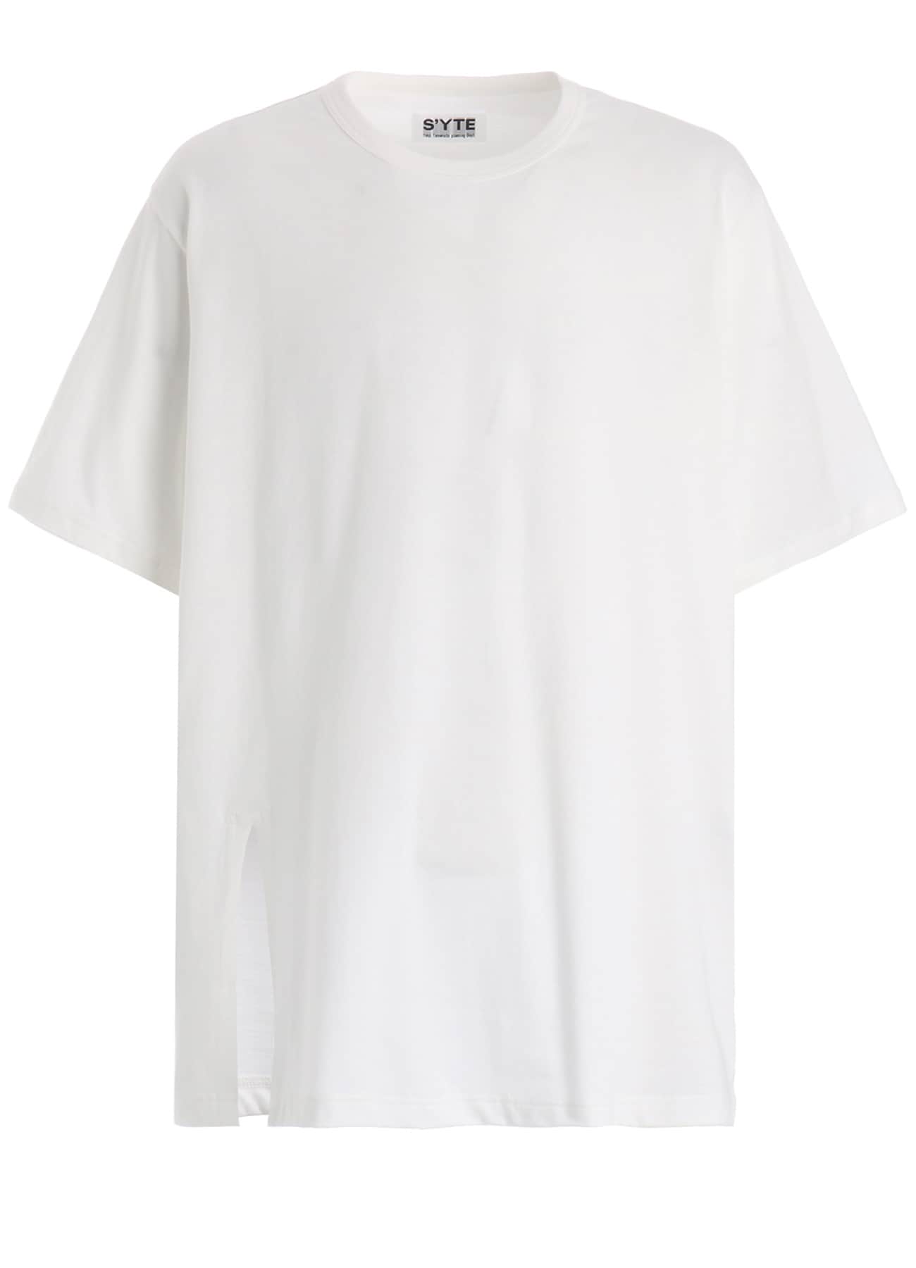 30/COTTON JERSEY FRONT SLIT T-SHIRT