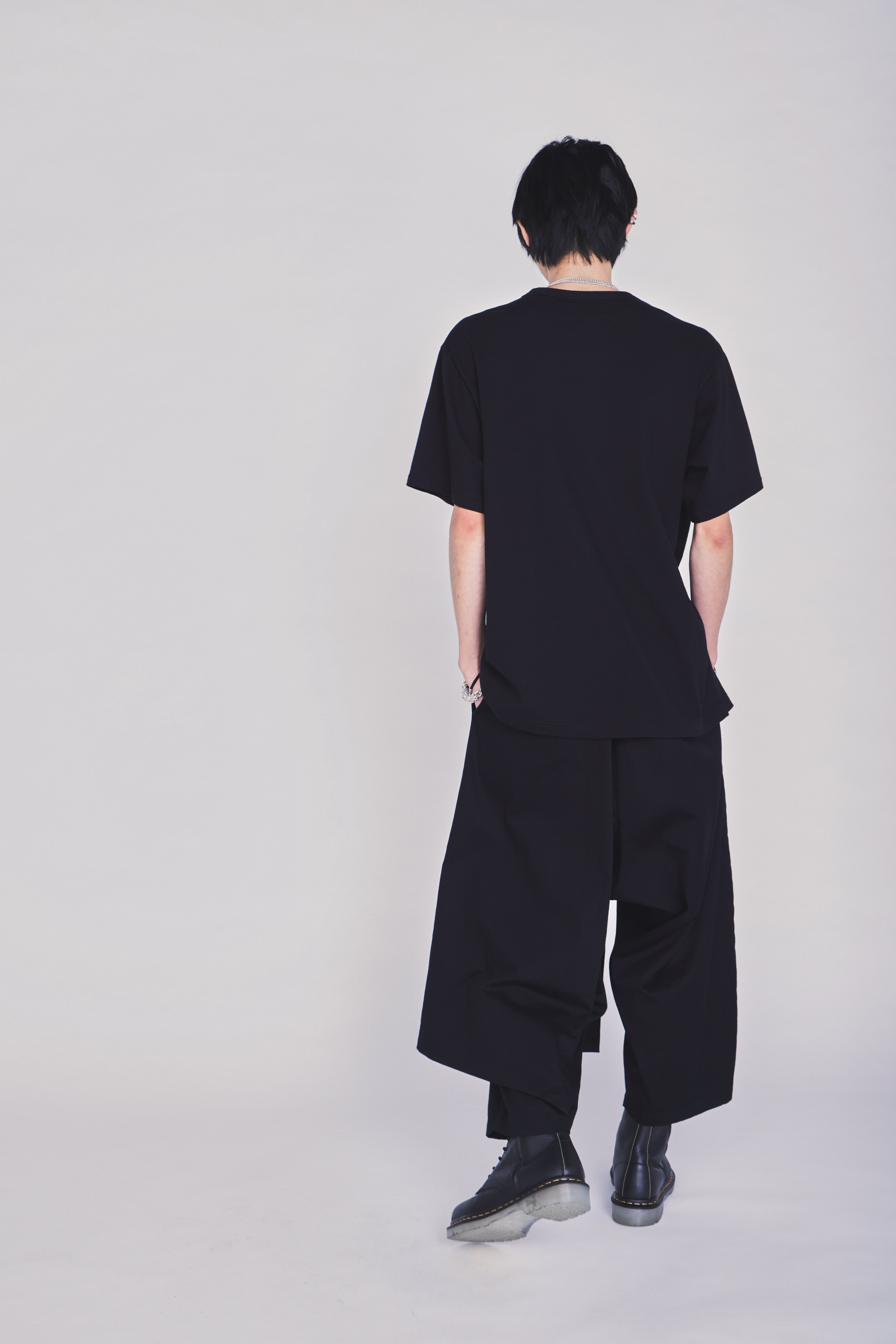 30/COTTON JERSEY FRONT SLIT T-SHIRT