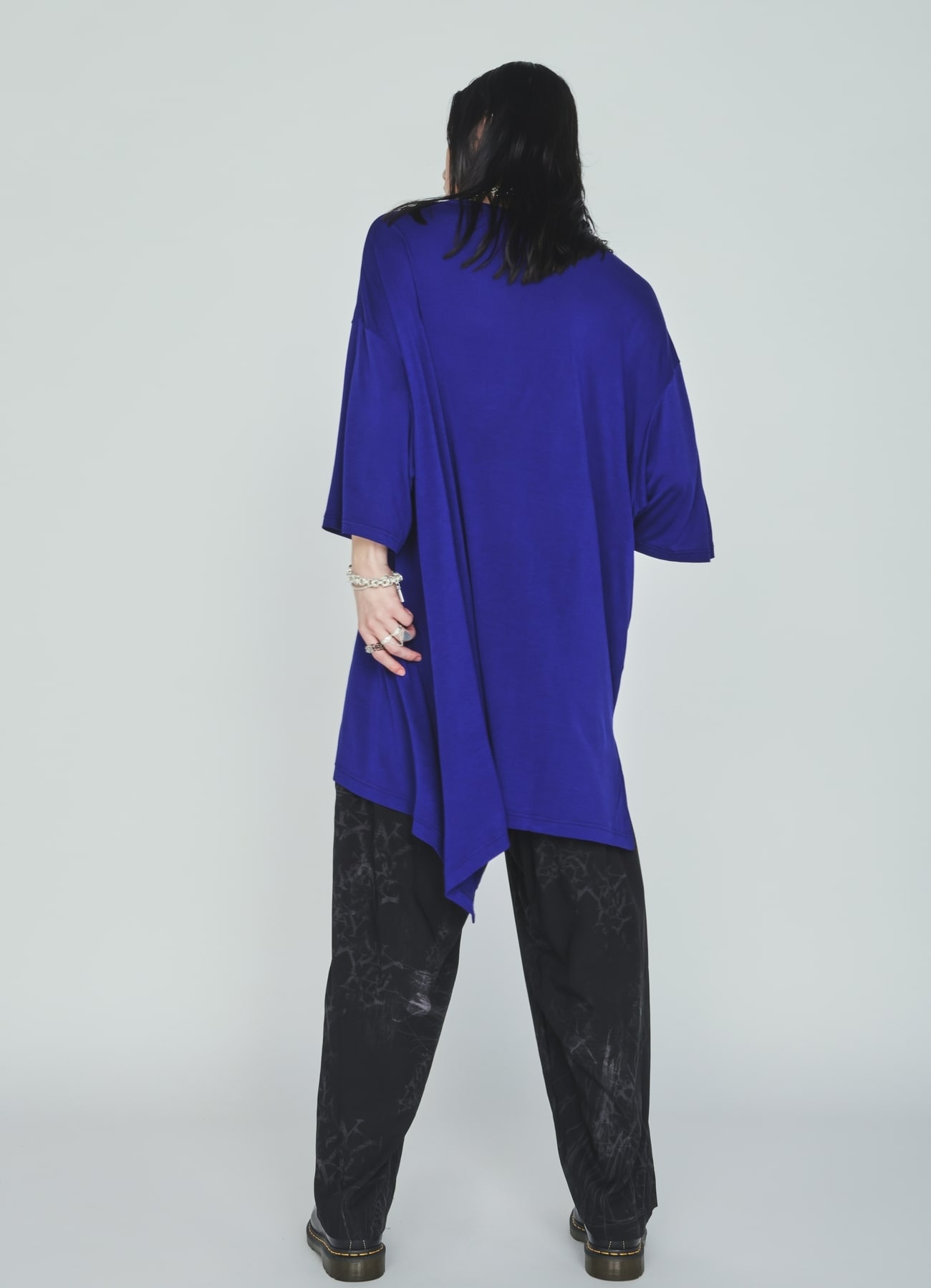 RAYON JERSEY DRAPE T-SHIRT