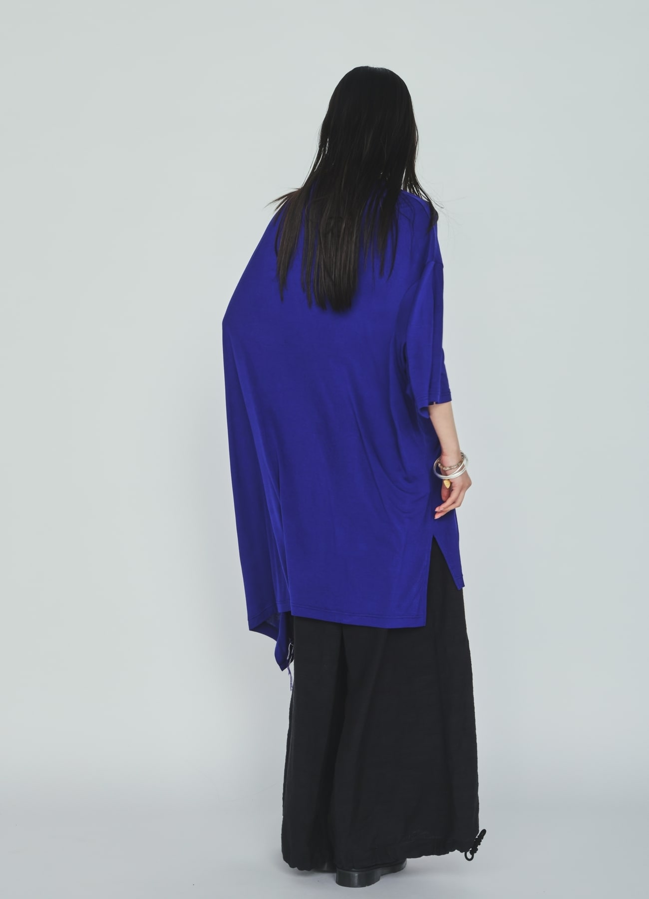 RAYON JERSEY DRAPE T-SHIRT