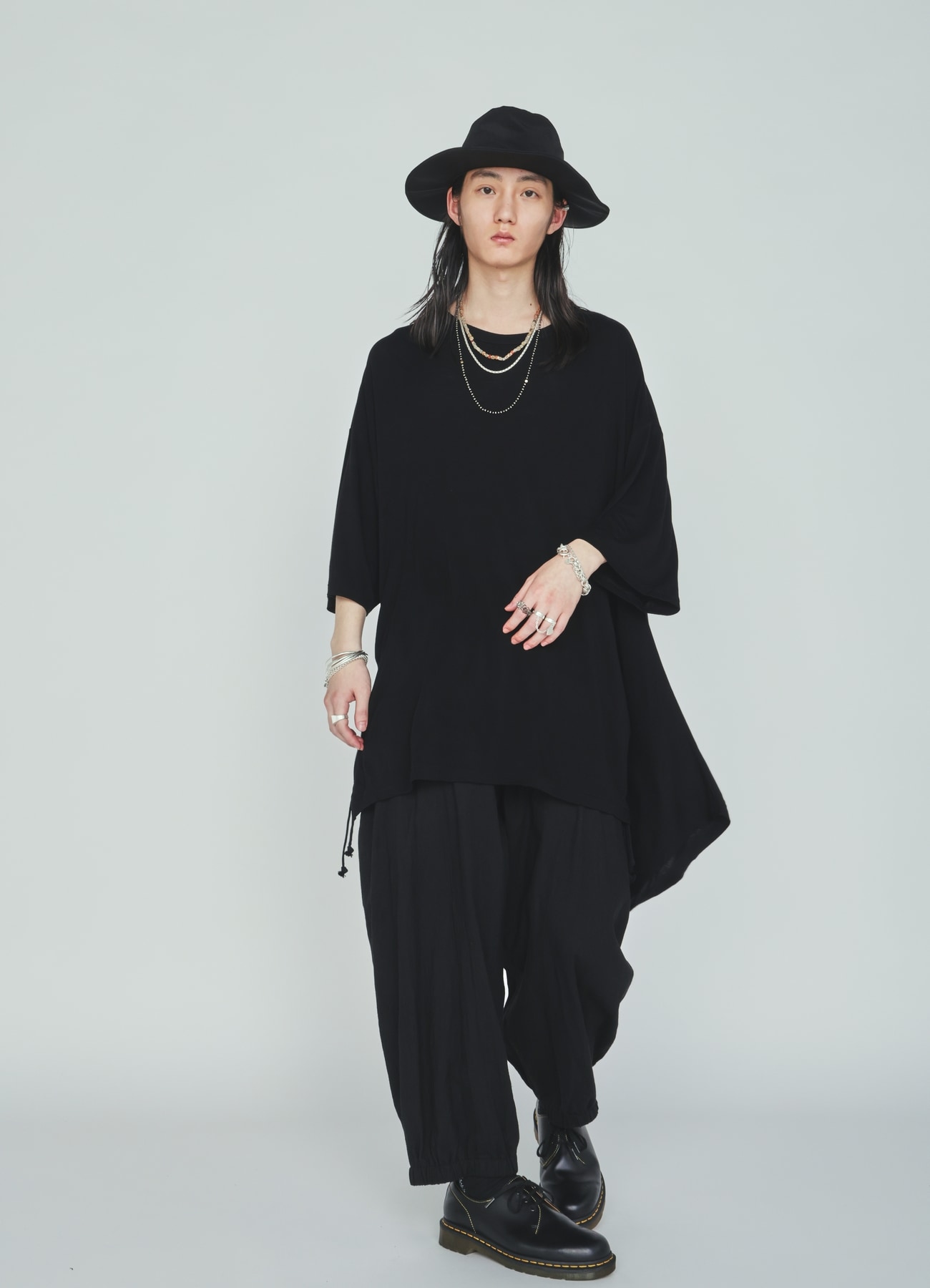 RAYON JERSEY DRAPE T-SHIRT