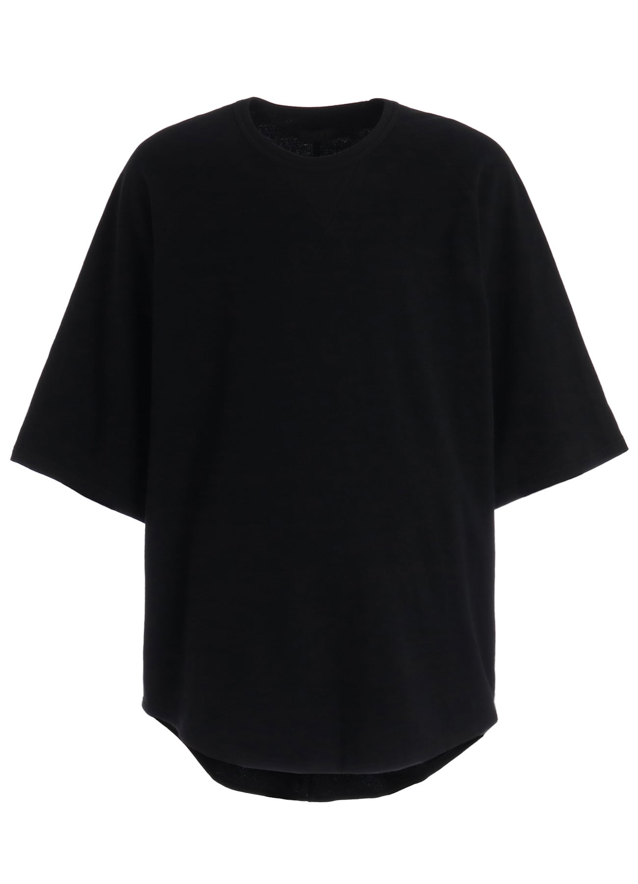 40/1 COTTON GAUZE FLEECE OVERSIZED RAGLAN T-SHIRT WITH GUSSETS
