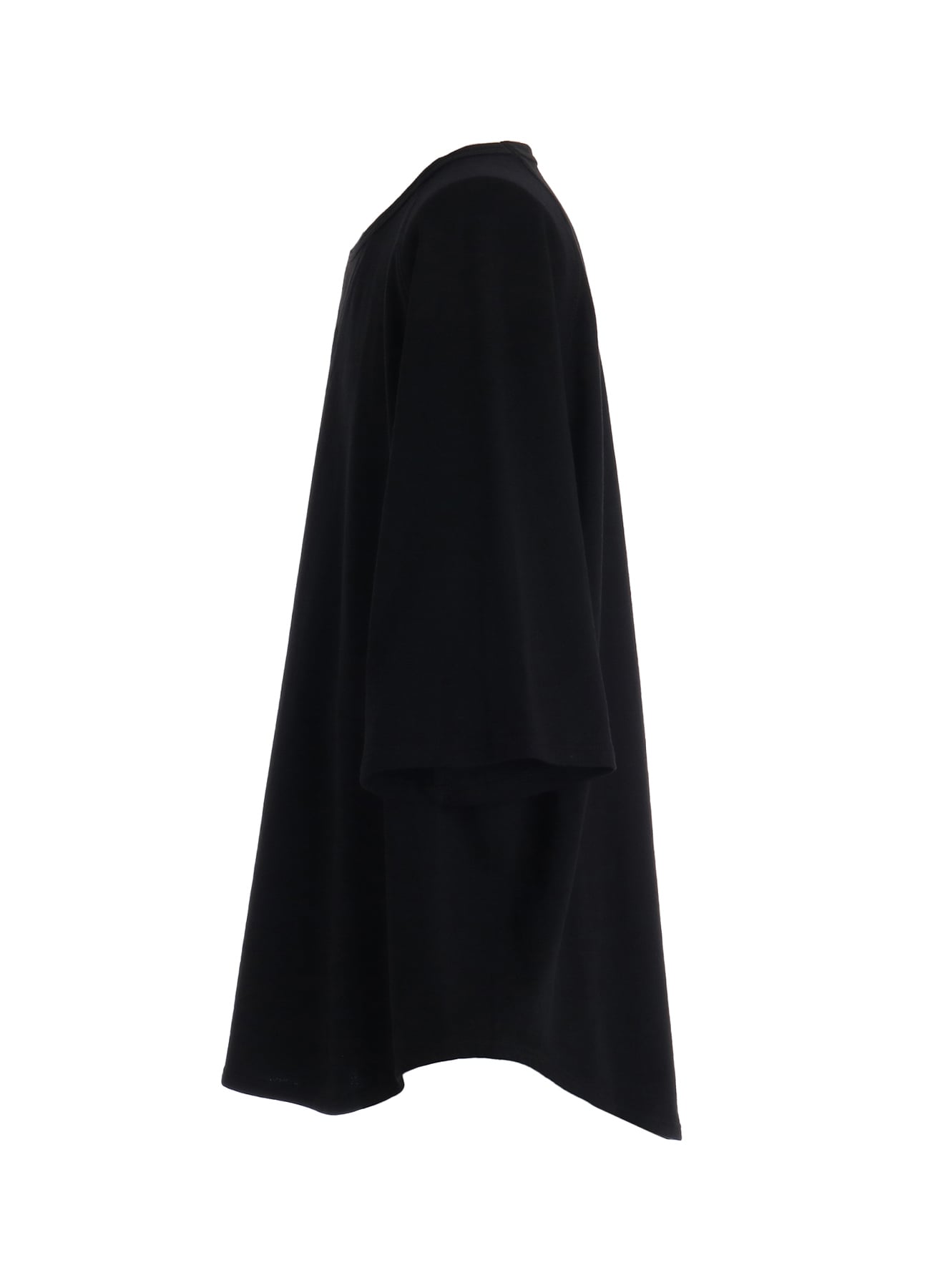 40/1 COTTON GAUZE FLEECE OVERSIZED RAGLAN T-SHIRT WITH GUSSETS