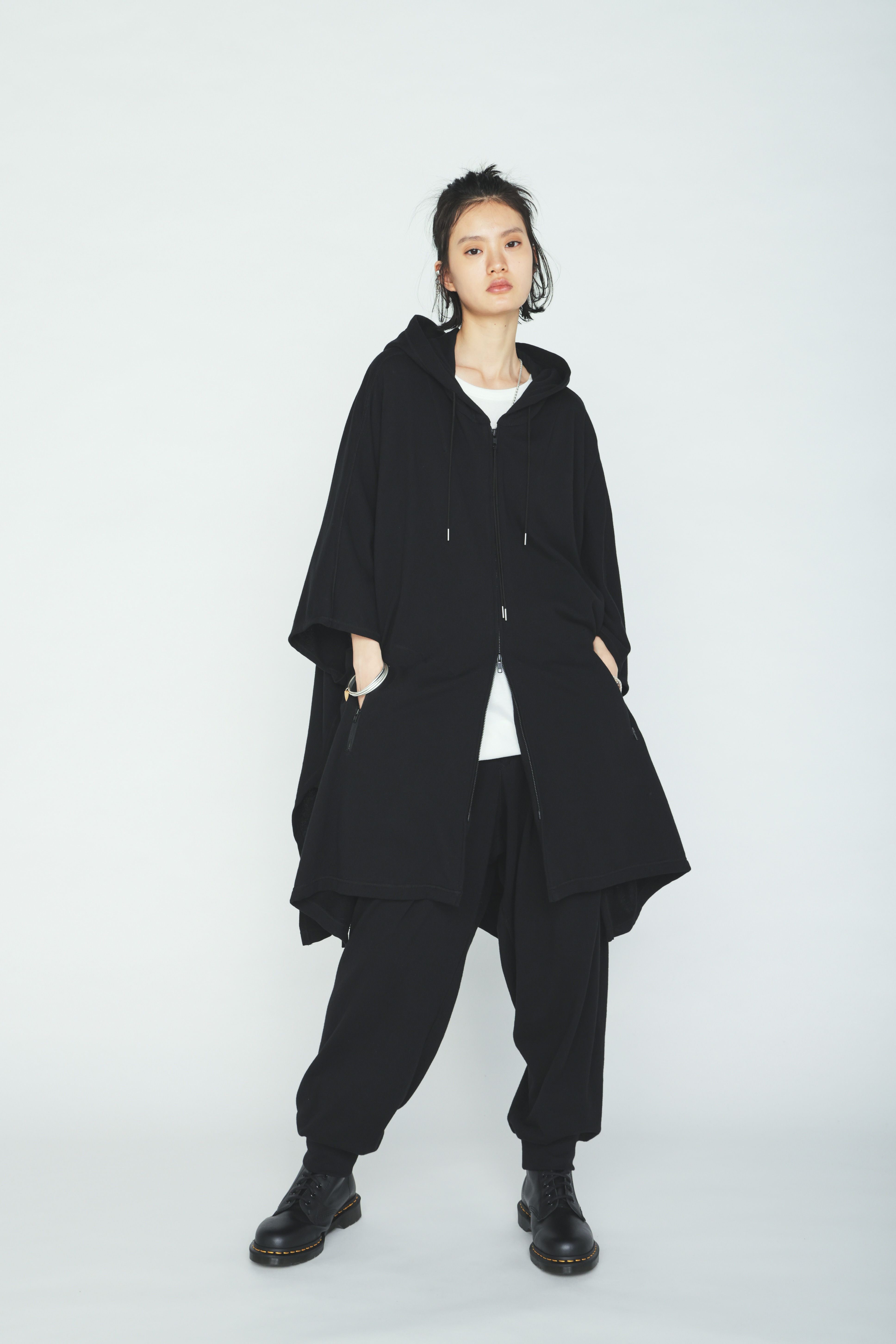 40/1 COTTON GAUZE FLEECE PONCHO