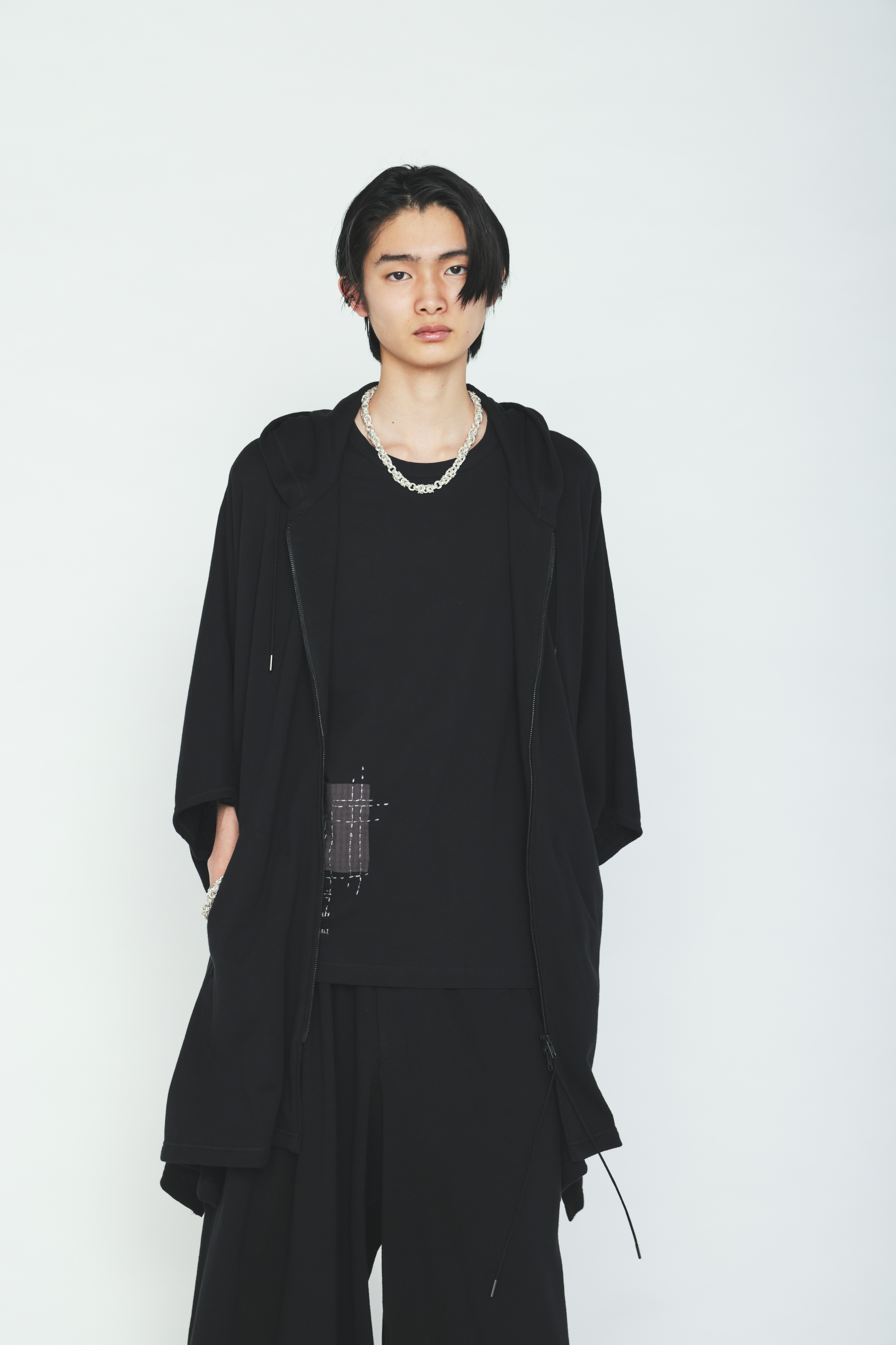 40/1 COTTON GAUZE FLEECE PONCHO