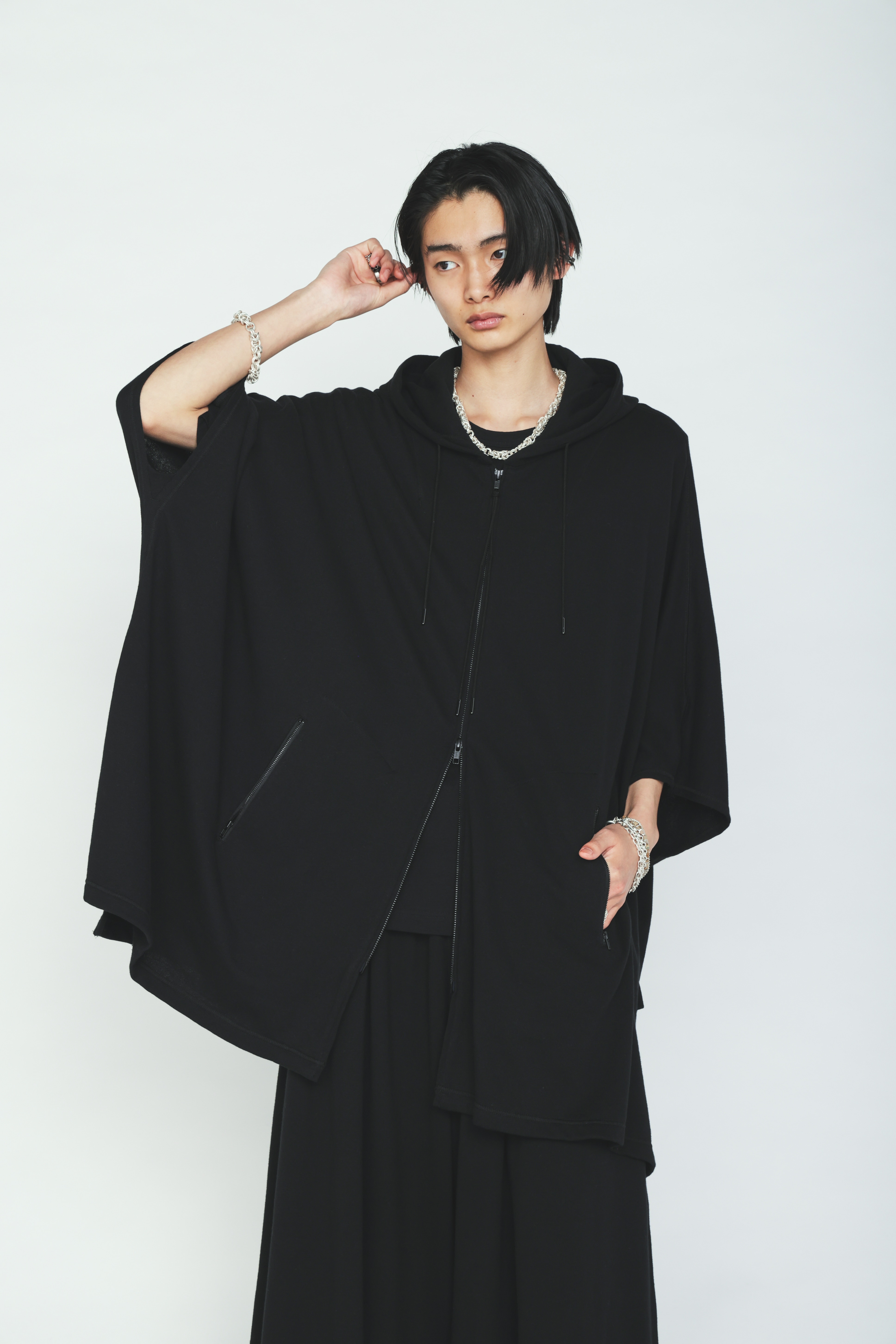 40/1 COTTON GAUZE FLEECE PONCHO