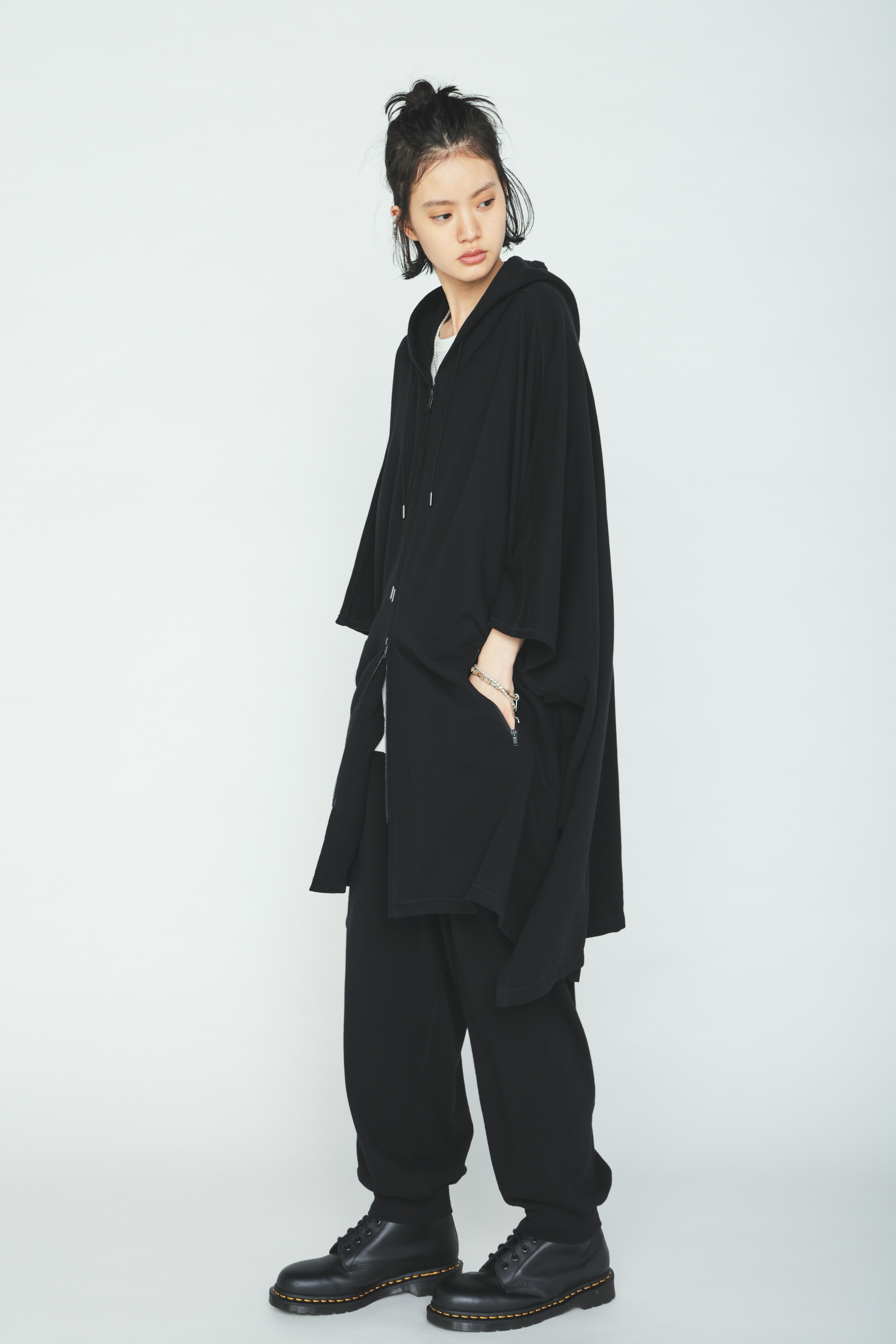 40/1 COTTON GAUZE FLEECE PONCHO