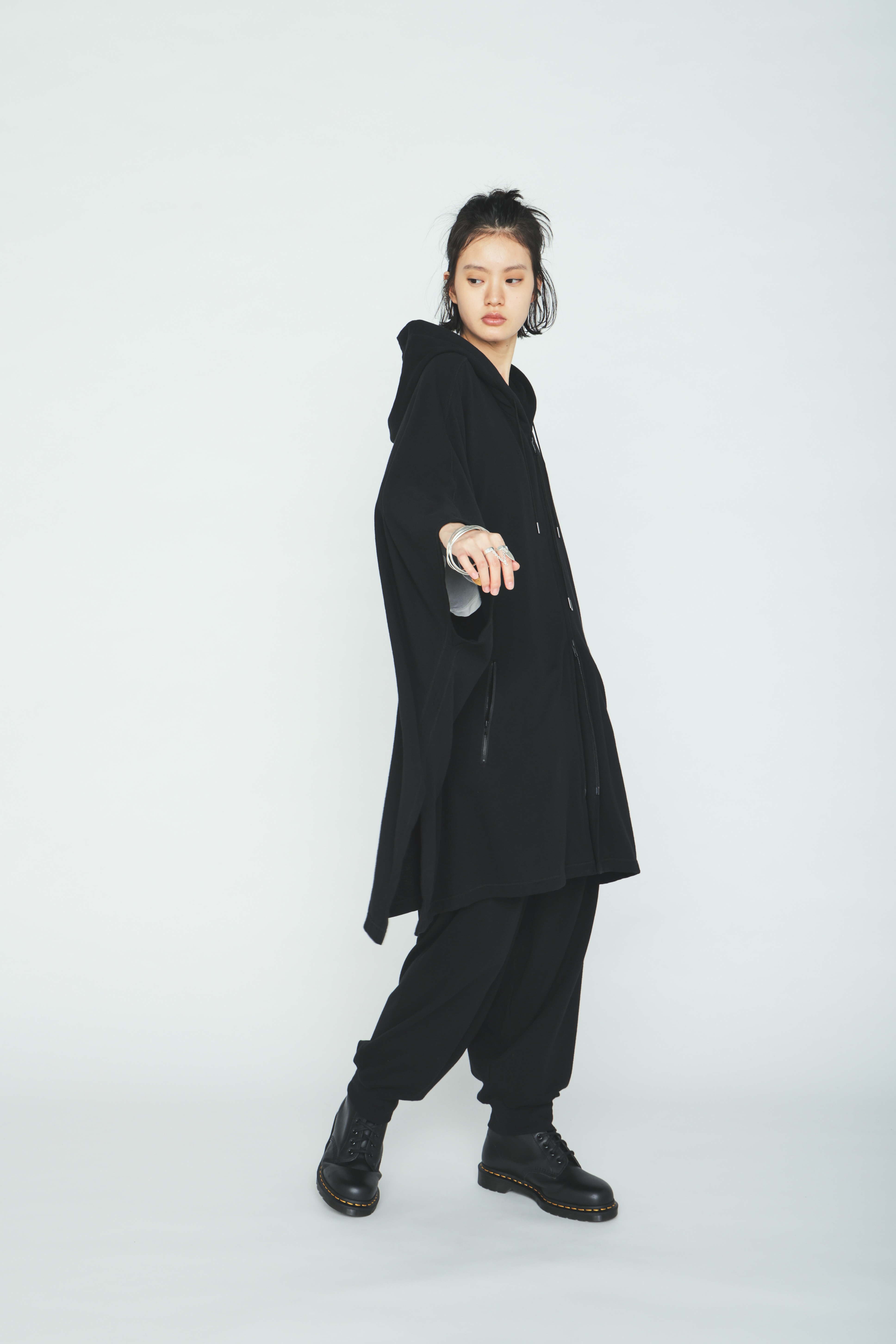 40/1 COTTON GAUZE FLEECE PONCHO