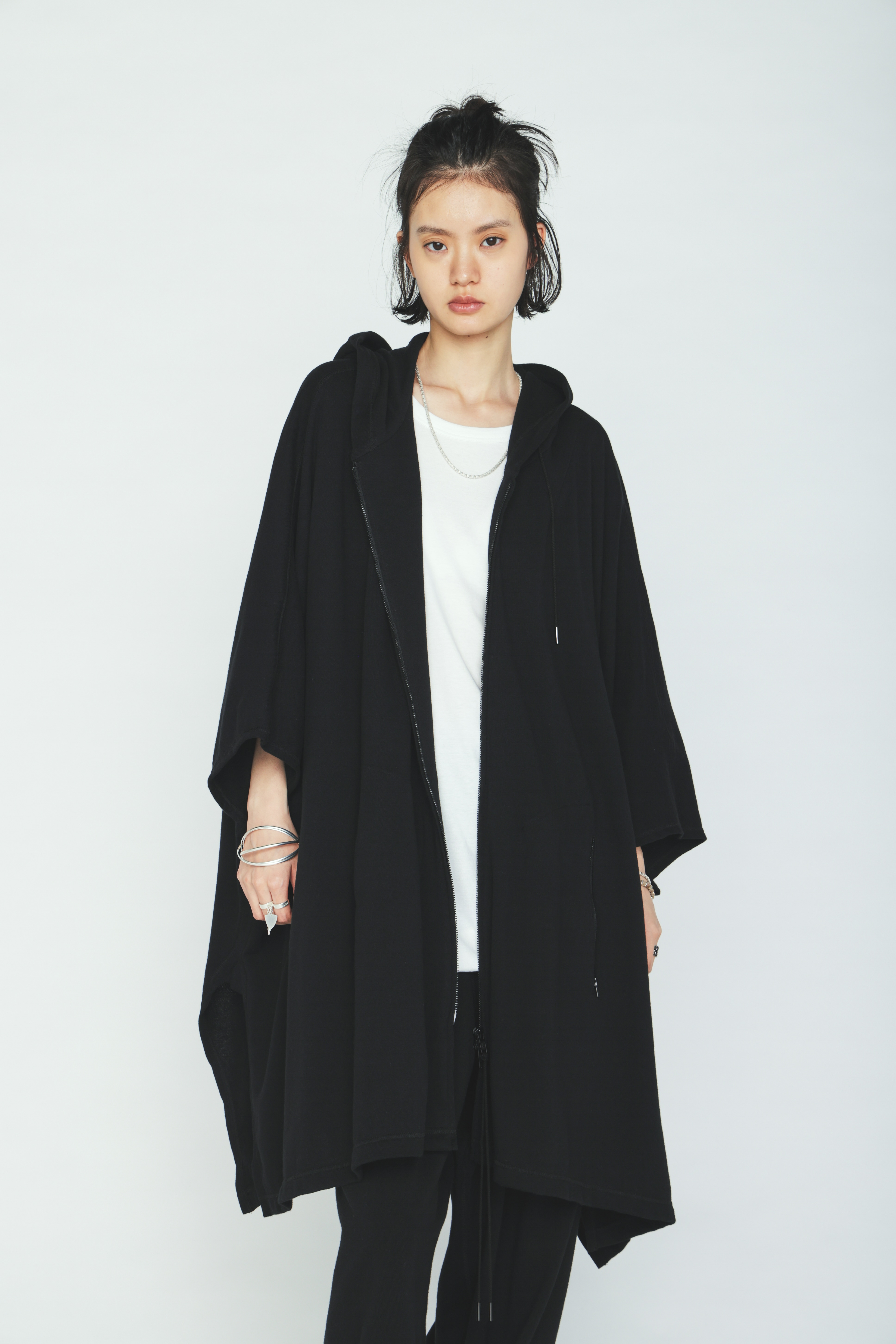 40/1 COTTON GAUZE FLEECE PONCHO