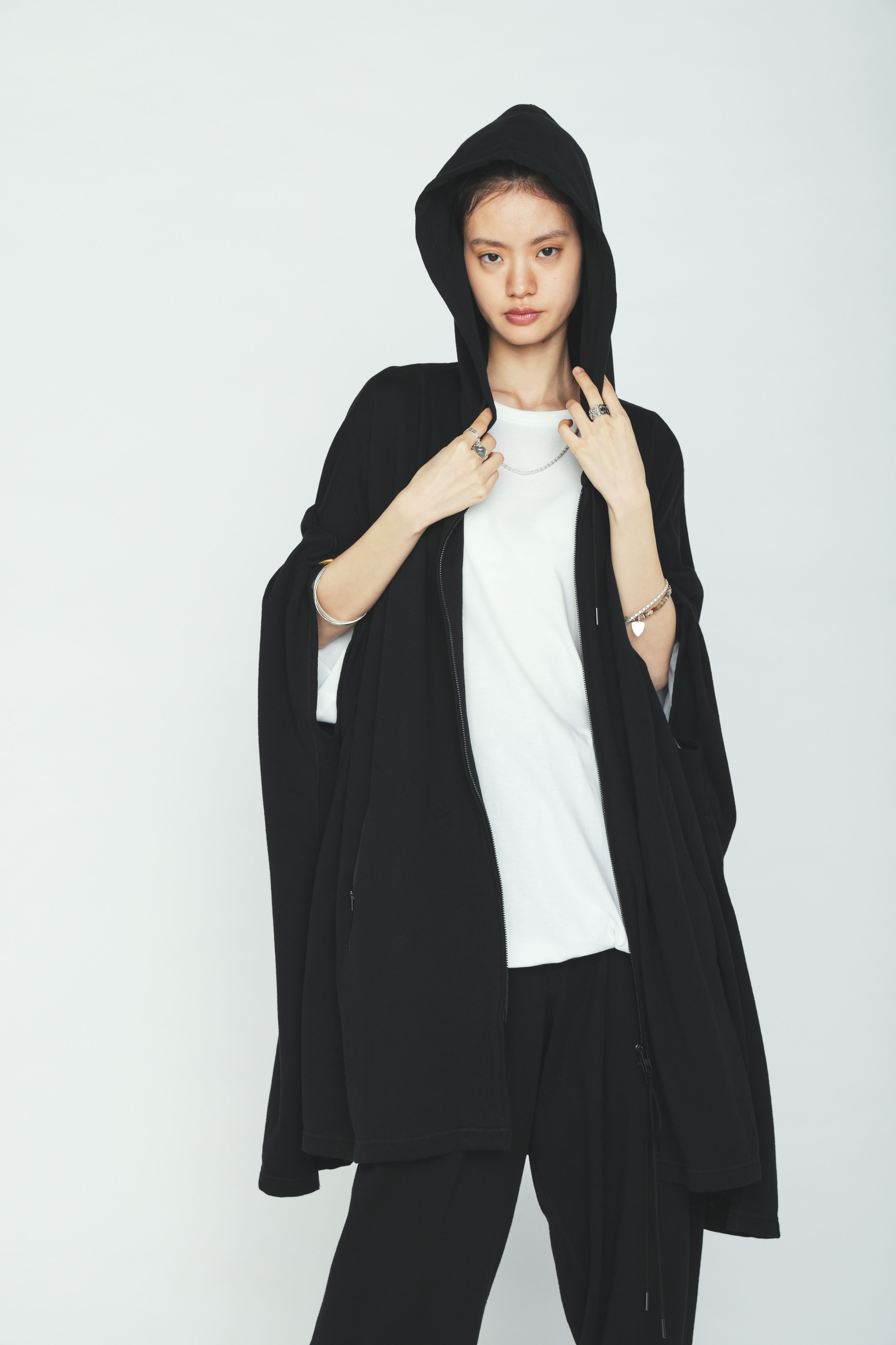 40/1 COTTON GAUZE FLEECE PONCHO