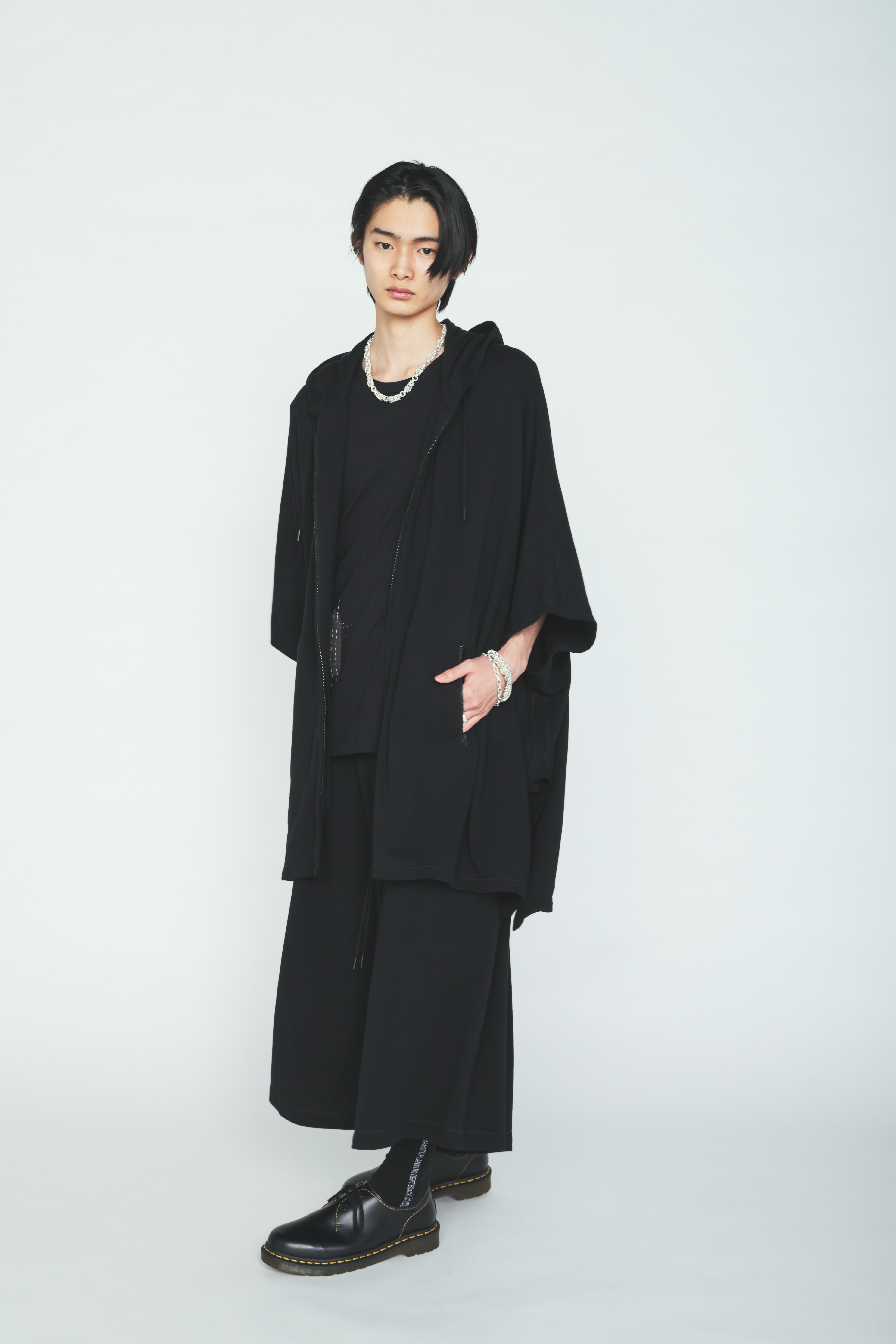 40/1 COTTON GAUZE FLEECE PONCHO