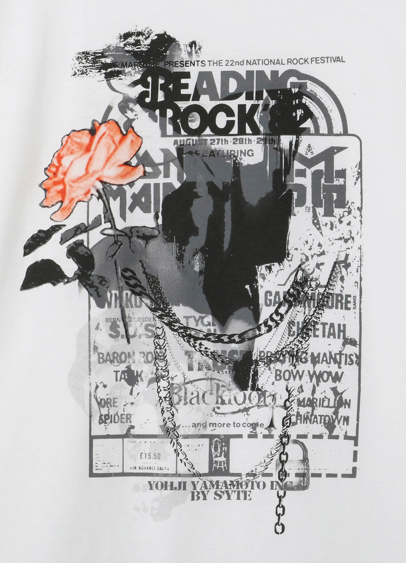 S'YTE × 1982 Original Reading Rock Festival With a woman Rose T-shirt