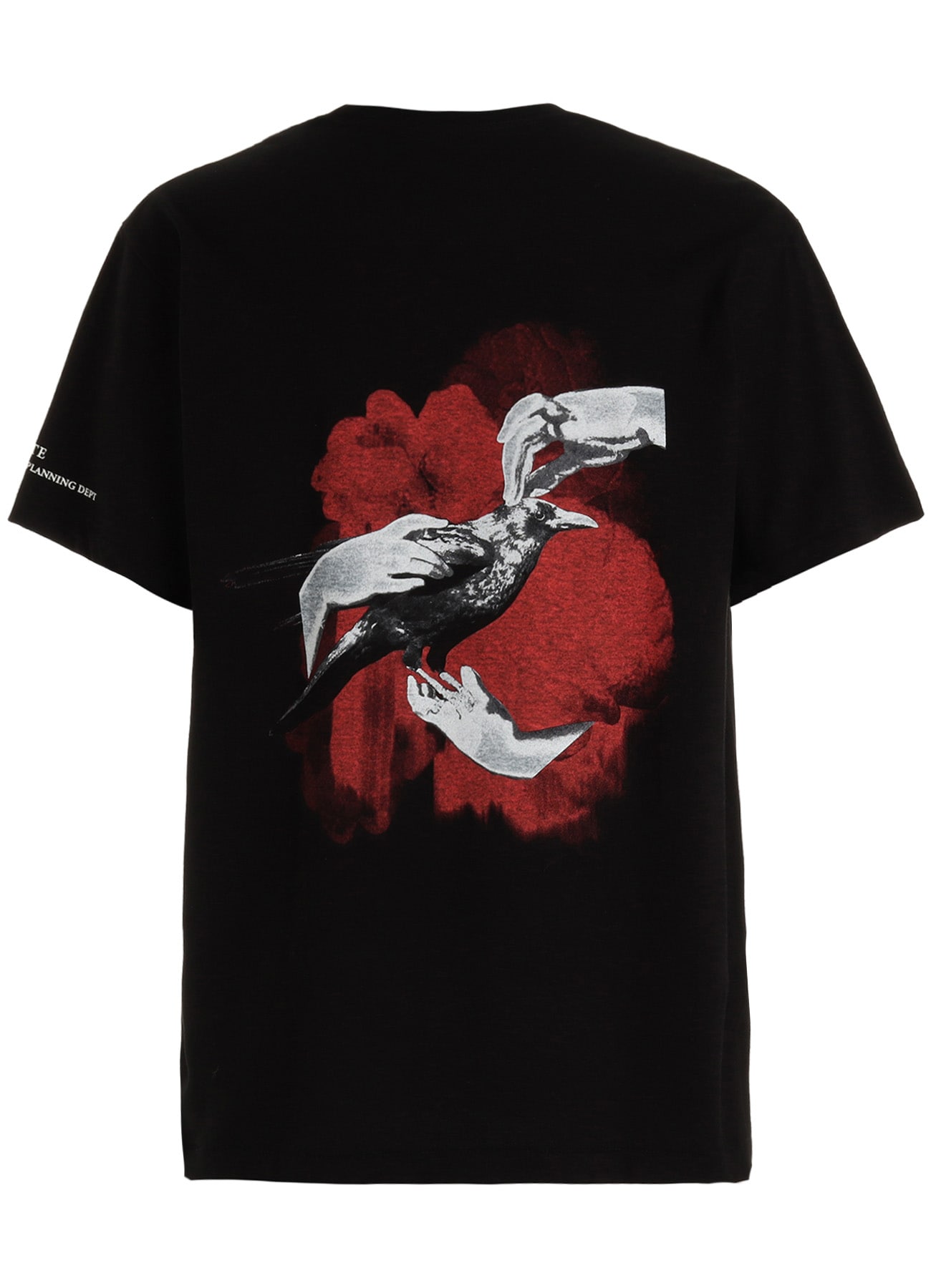 GRAPHIC T-SHIRT -A CROW ON THE HAND-(S Black): S'YTE｜THE SHOP