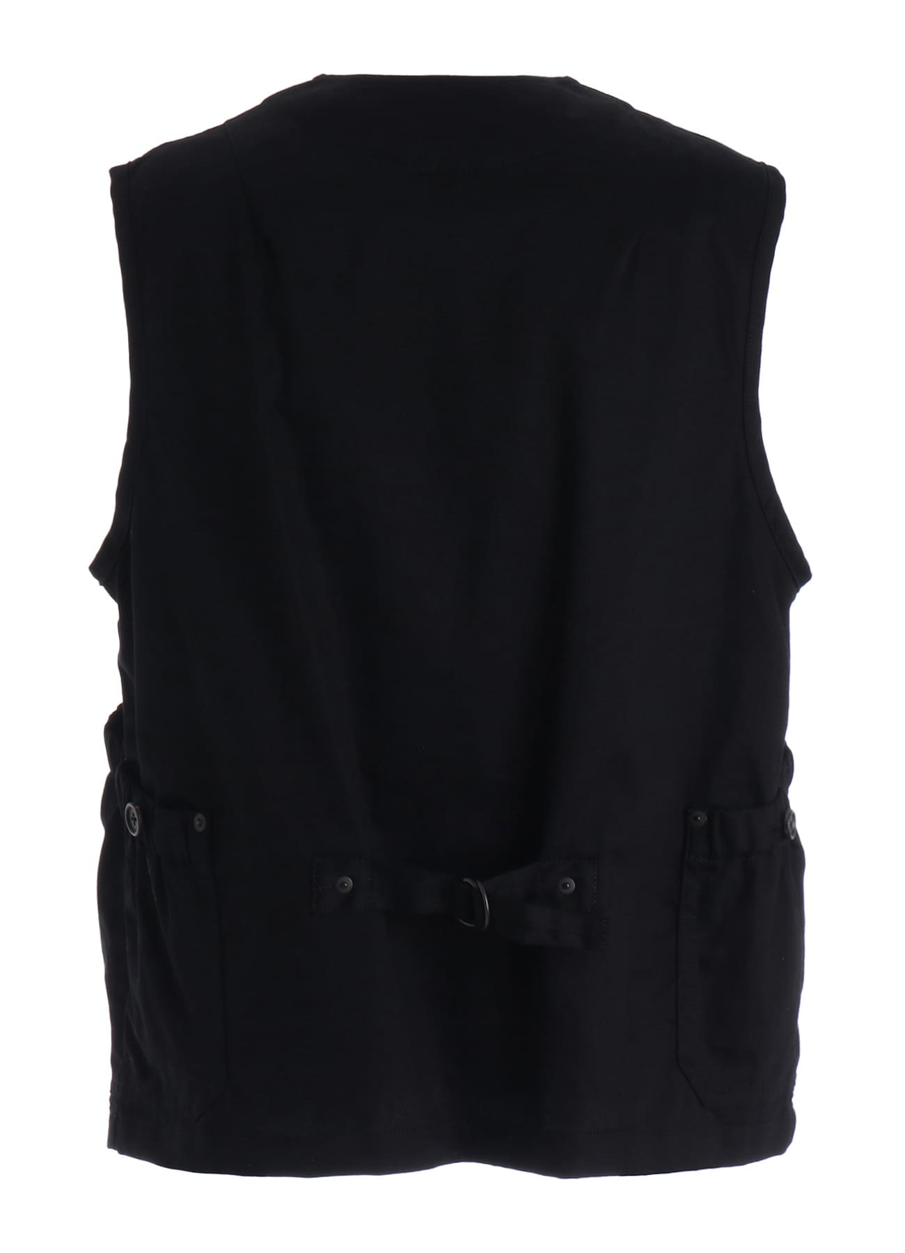 COTTON TWILL GATHERED POCKET VEST
