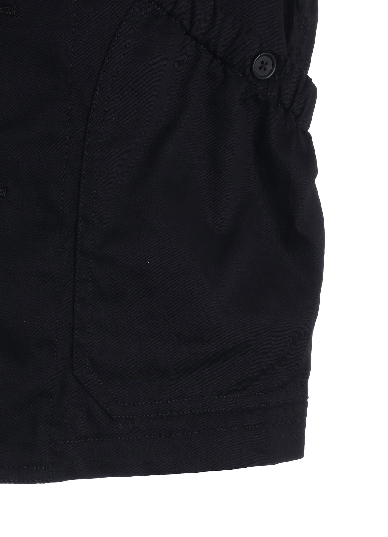 COTTON TWILL GATHERED POCKET VEST