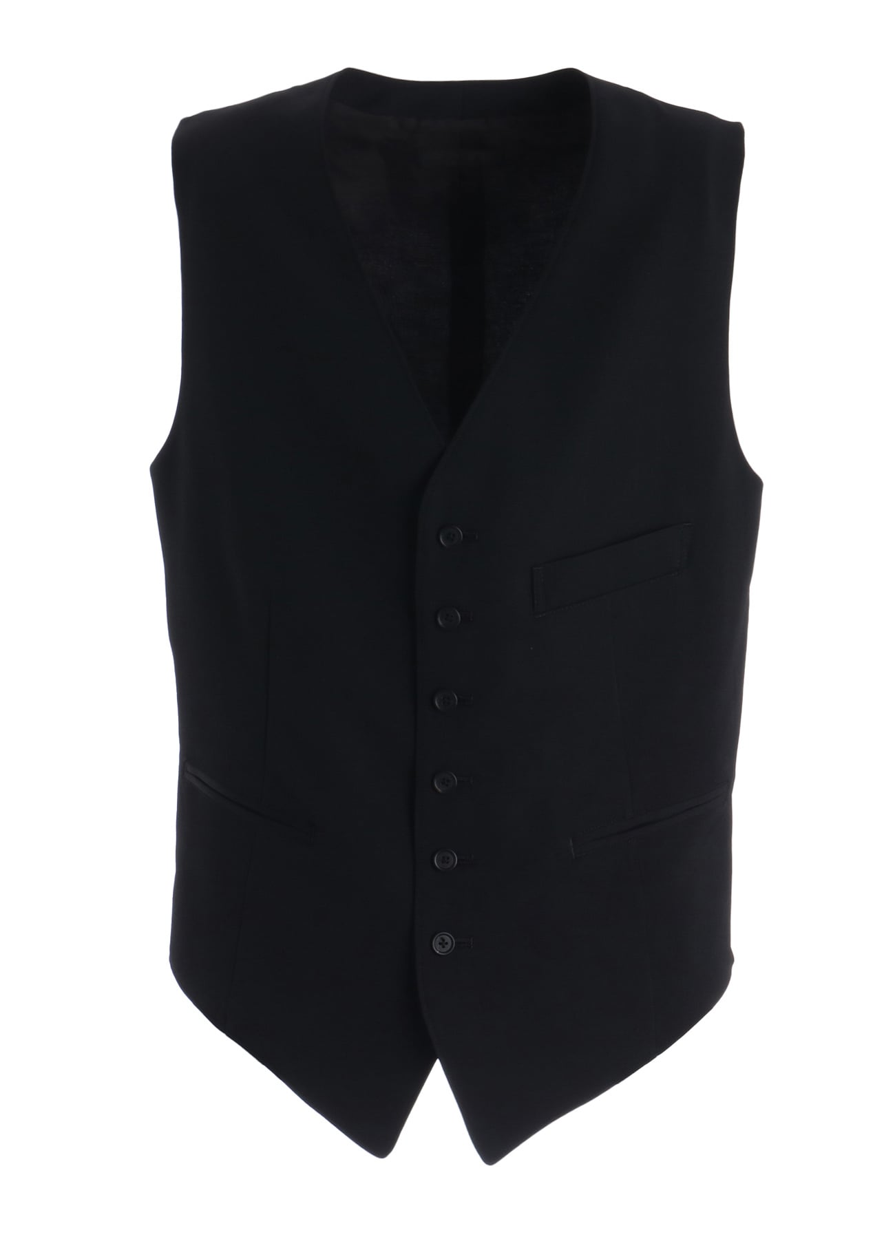 WASHER WOOL GABARDINE V NECK VEST