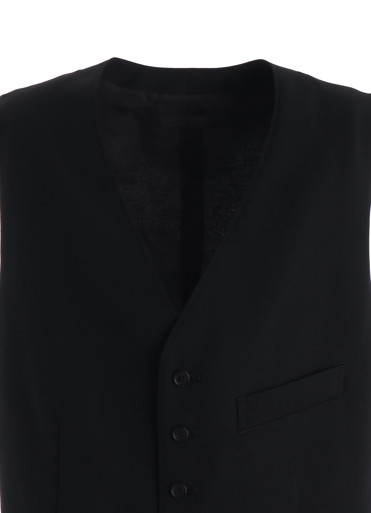 WASHER WOOL GABARDINE V NECK VEST