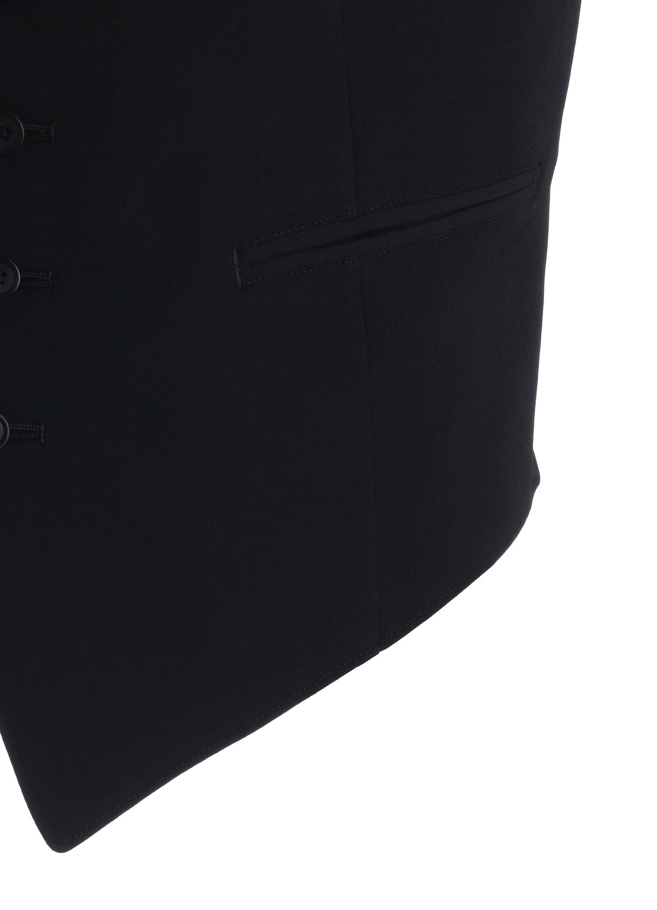 WASHER WOOL GABARDINE V NECK VEST