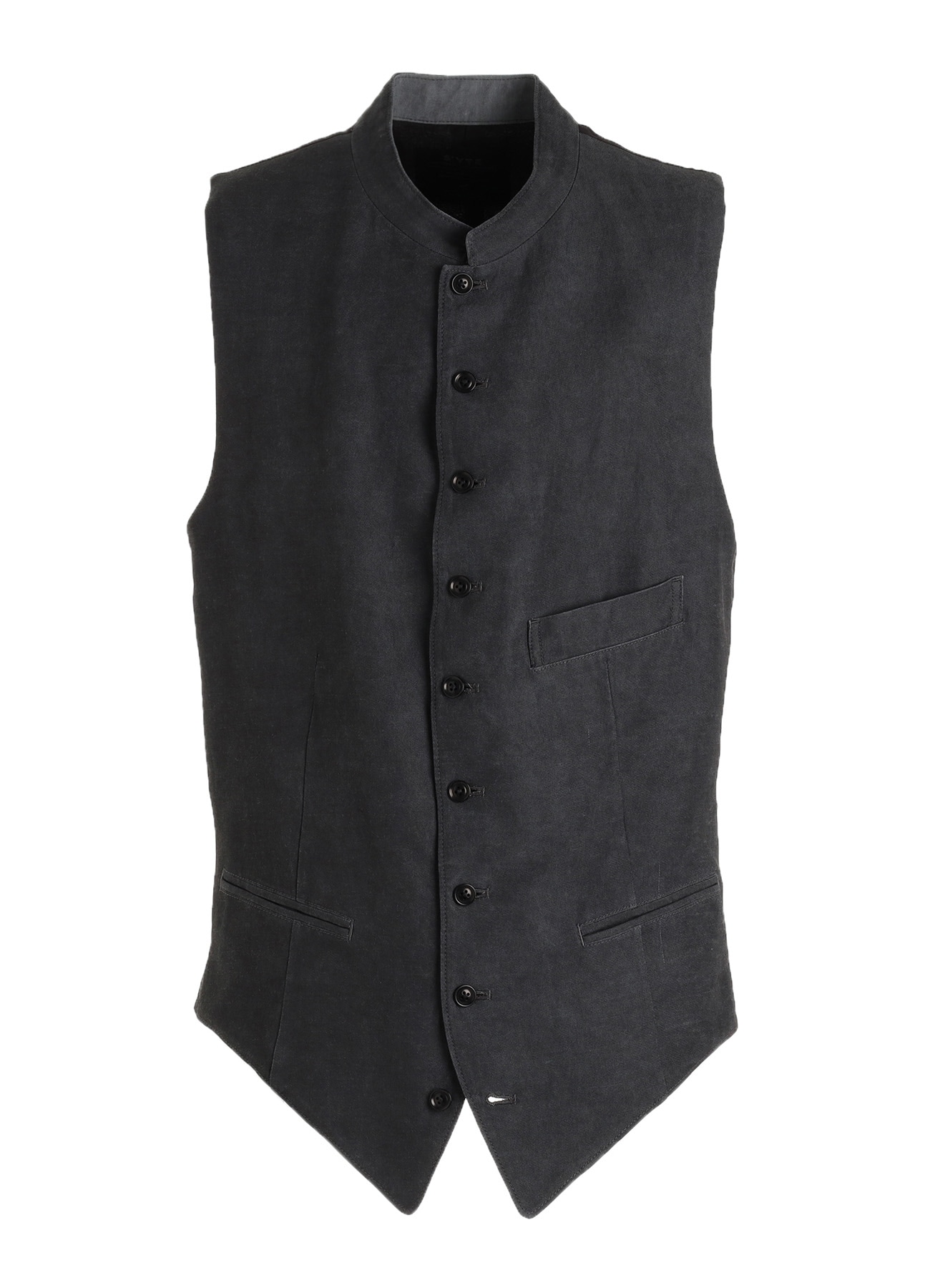 VIS/LI TWILL PIGMENT PRINT STAND COLLAR VEST