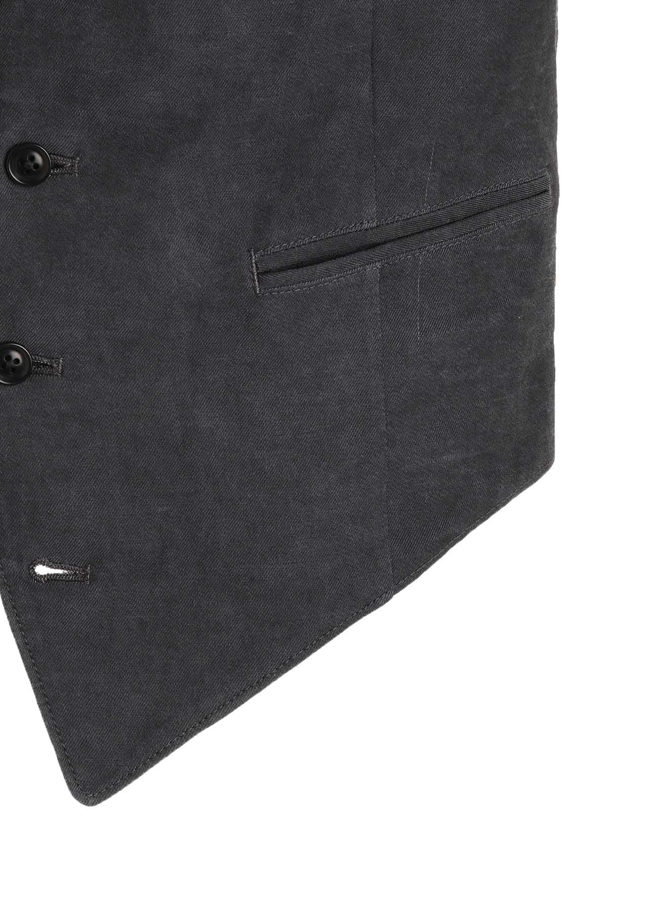 VIS/LI TWILL PIGMENT PRINT STAND COLLAR VEST