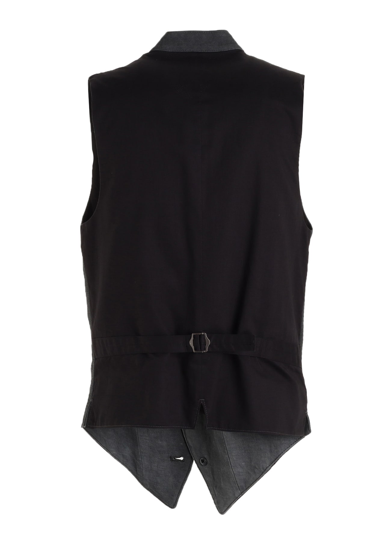 VIS/LI TWILL PIGMENT PRINT STAND COLLAR VEST(M Black): S'YTE｜THE