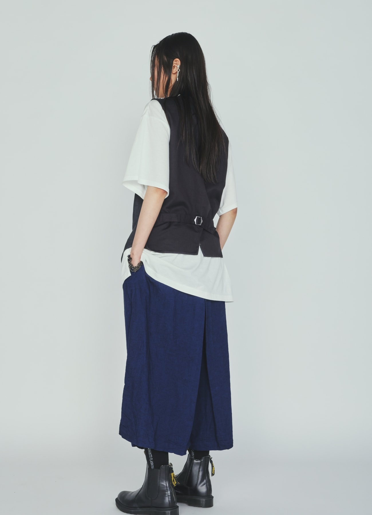 VIS/LI TWILL PIGMENT PRINT STAND COLLAR VEST