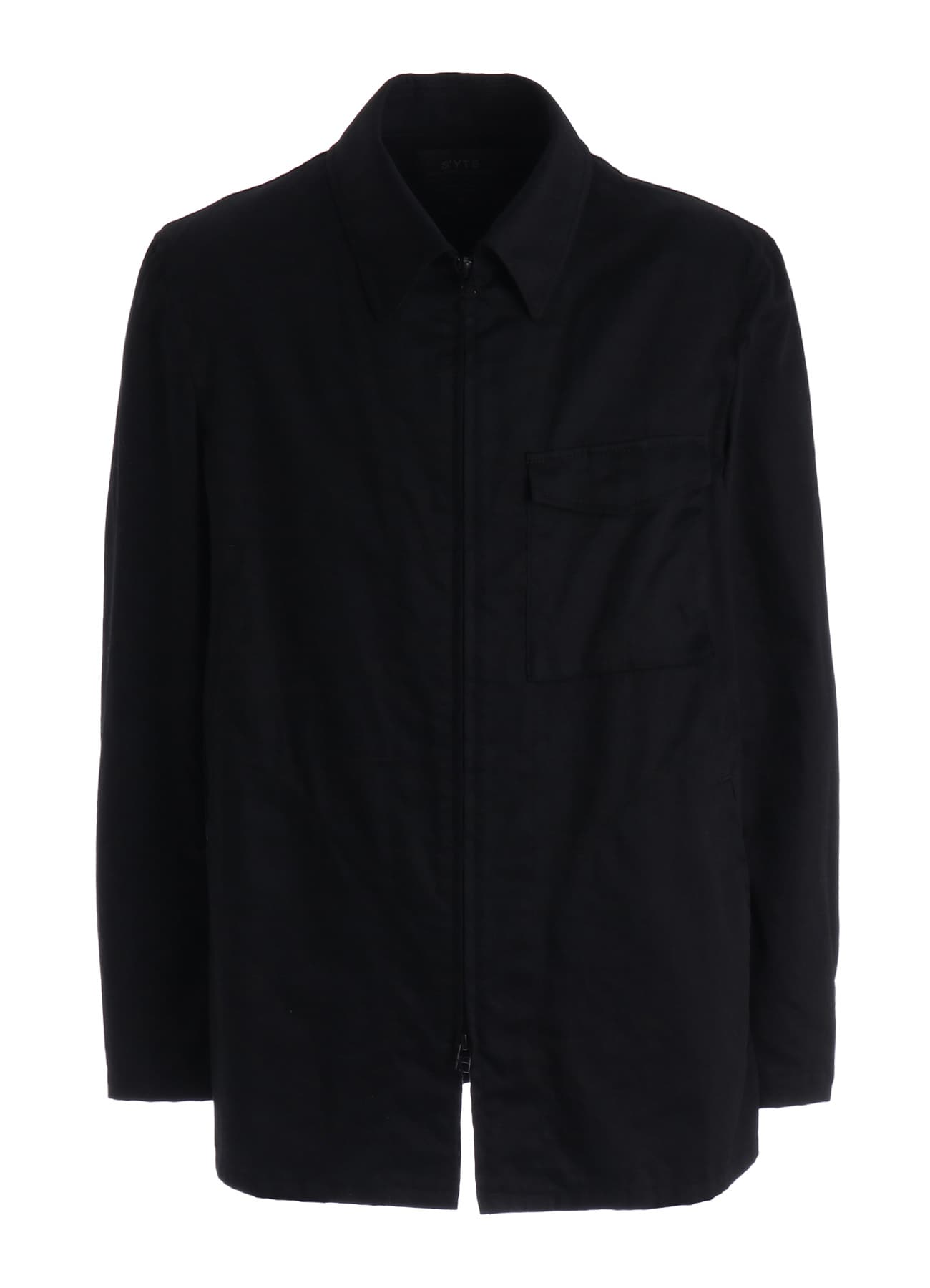 COTTON TWILL ASYMMETRIC POCKET JACKET