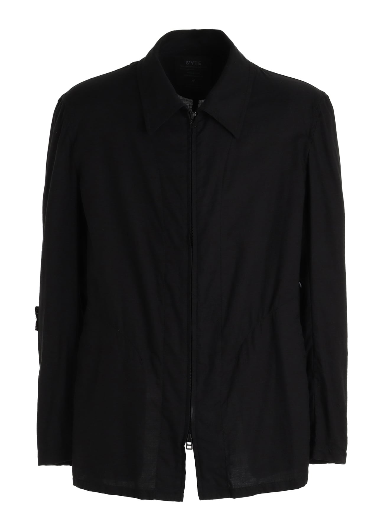 ORGANIC COTTON WASHER ZIP-UP BLOUSON WITH SASHIKO EMBROIDERY