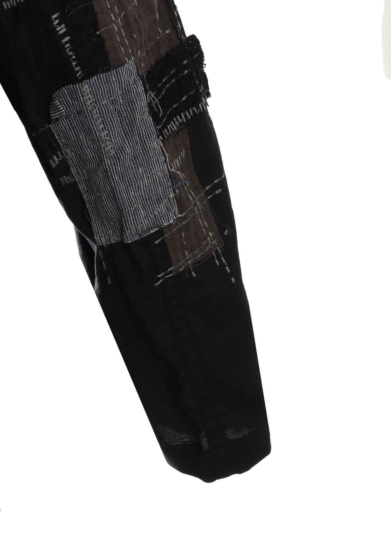 ORGANIC COTTON WASHER ZIP-UP BLOUSON WITH SASHIKO EMBROIDERY